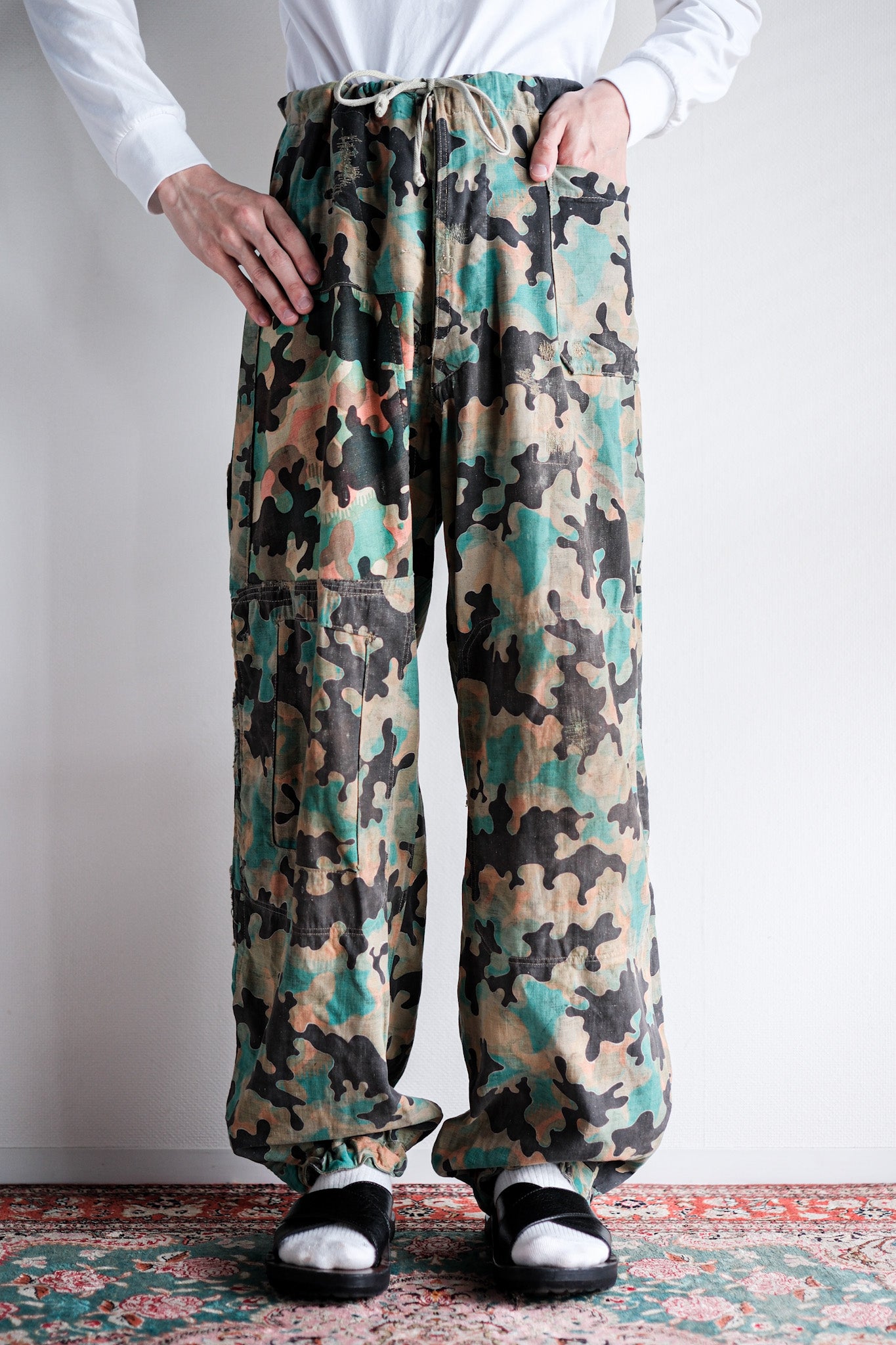【~50's】Czechoslovakian Army Dubaky Camouflage Reversible Trousers
