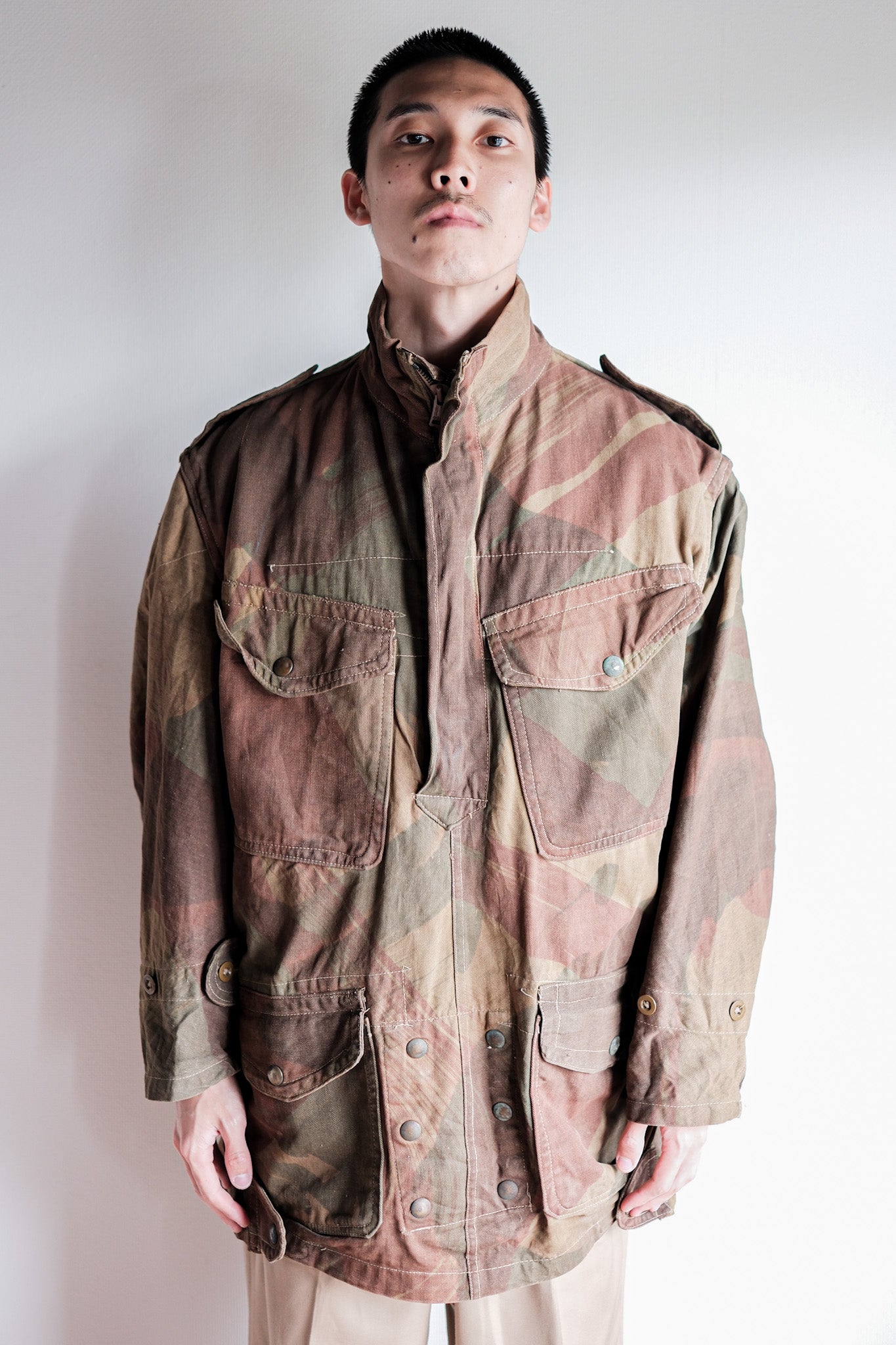 【~40's】WWⅡ British Army Airborne Troops Brushstroke Camouflage Denison Smock "SAS"