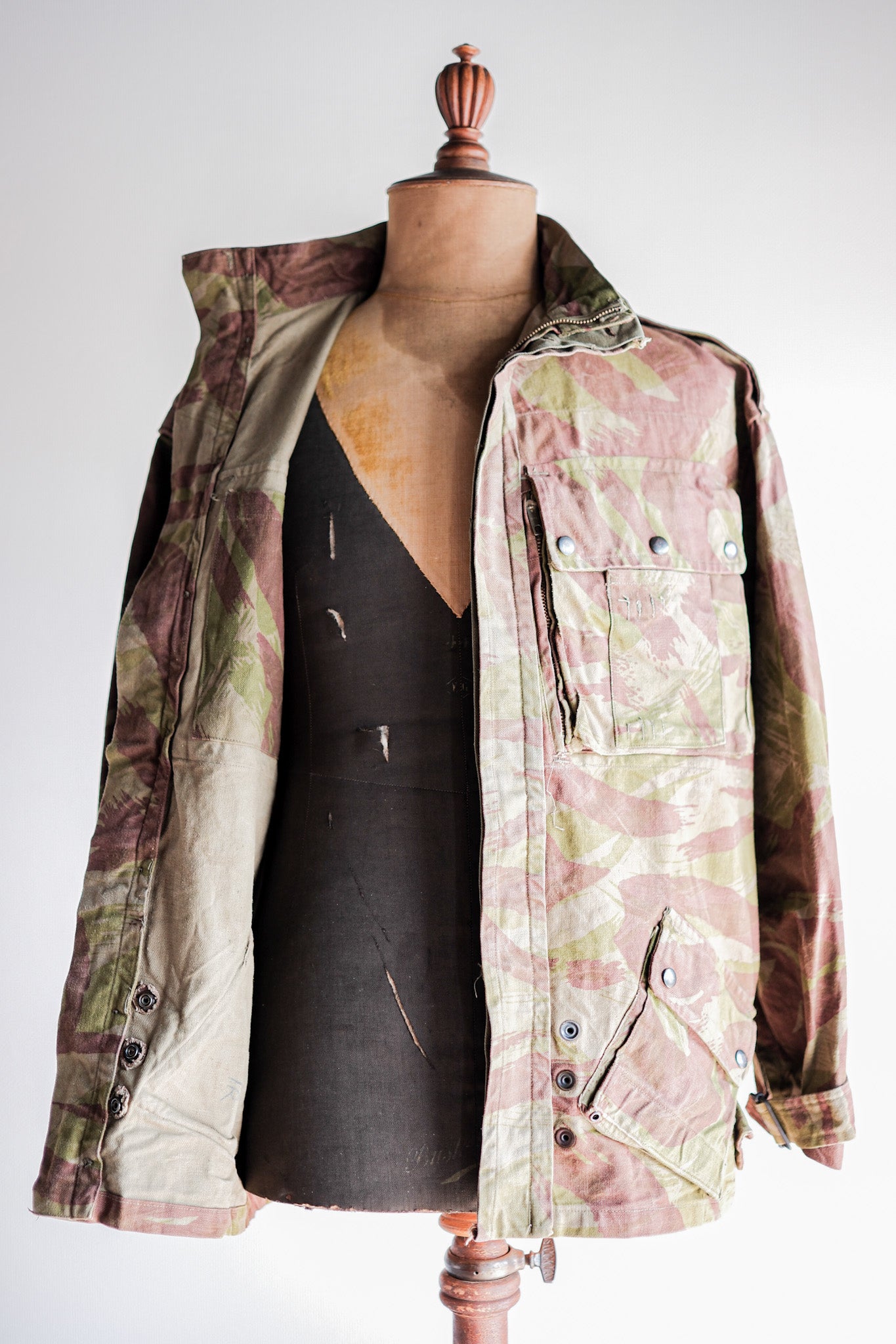 【~50's】French Army TAP47/52 Lizard Camouflage Paratrooper Jacket