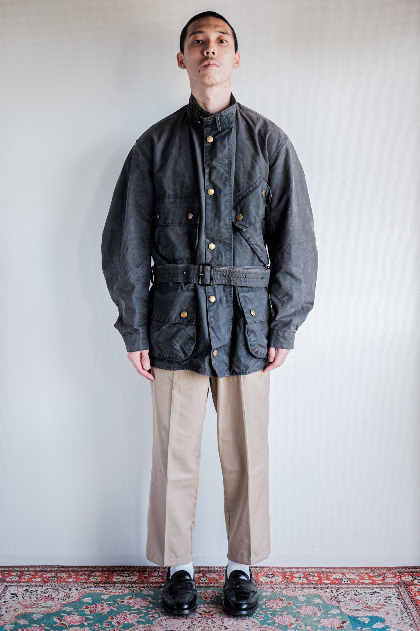 【~90's】Vintage Barbour "BEACON JACKET" 3 Crest "Unusual Lining"