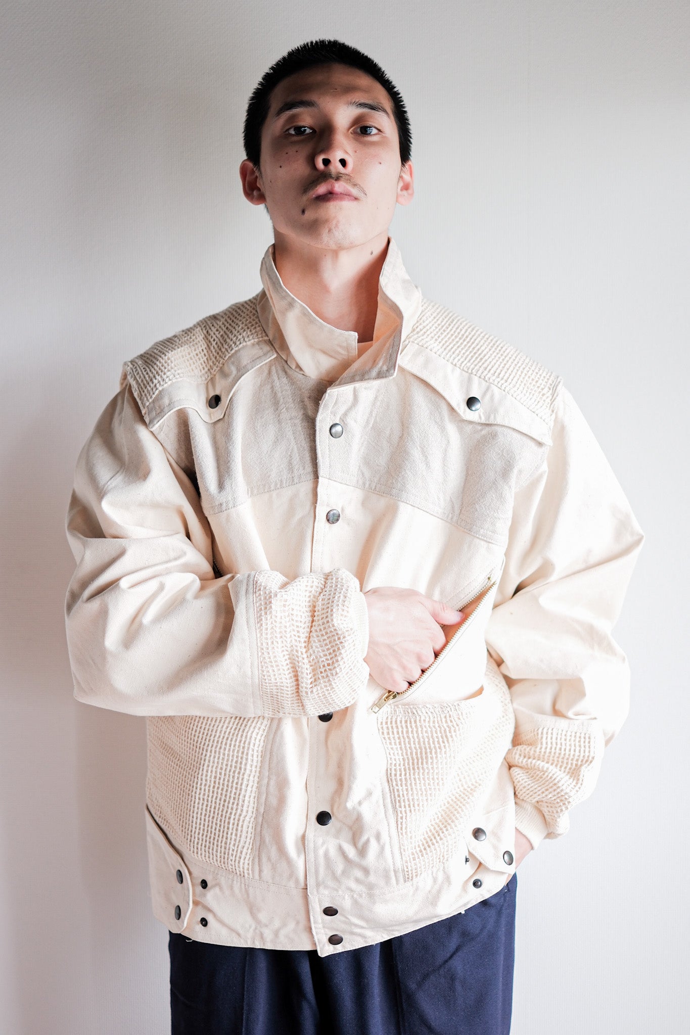 【~70's】French Vintage Multi Pocket Cotton Jacket