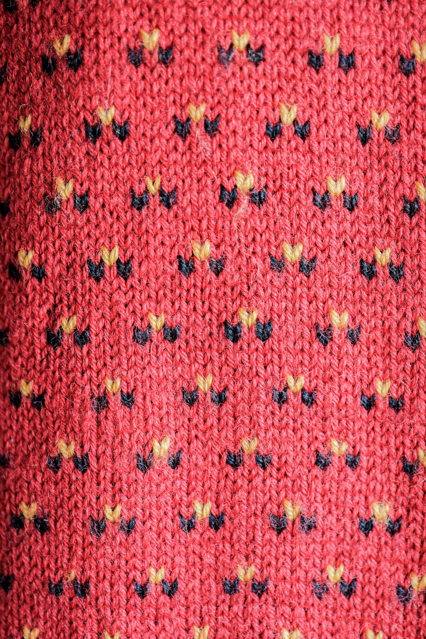 【~60's】British Vintage Fisherman Crew Neck Wool Jumper "Handmade"