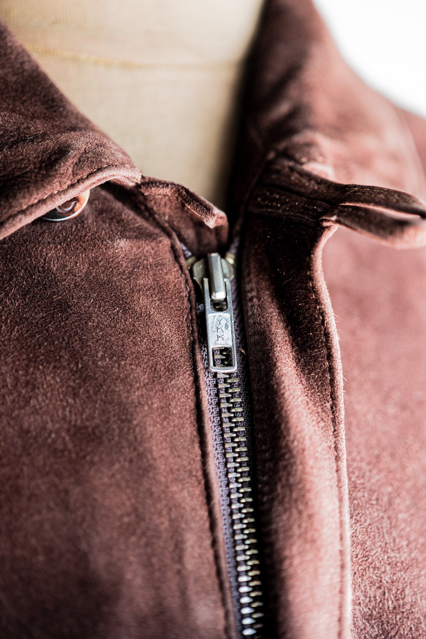 【~80’s】Old LOEWE Brown Suede Leather Jacket