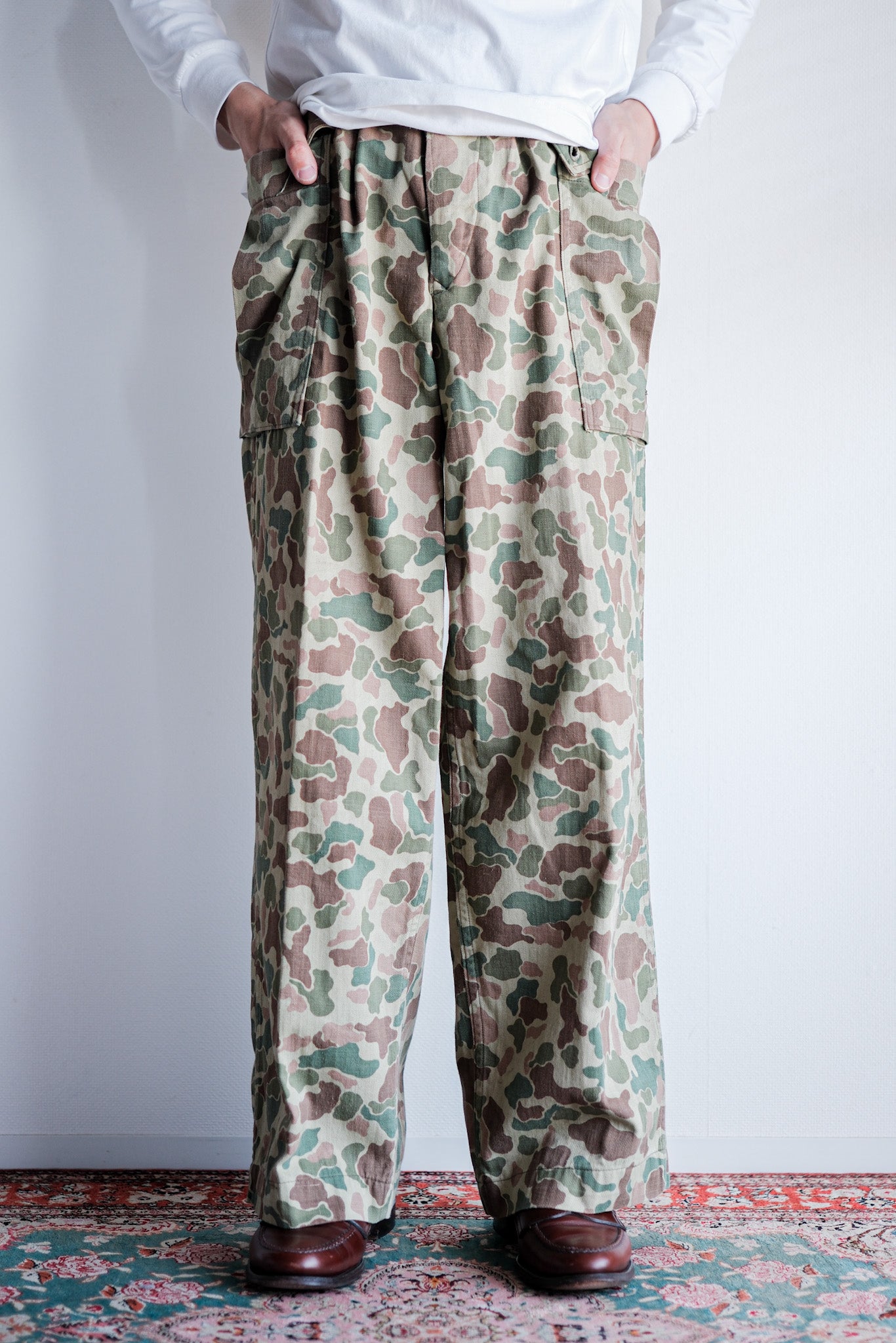 【~50's】Dutch Army Frogskin Camouflage Field Trousers Size.46