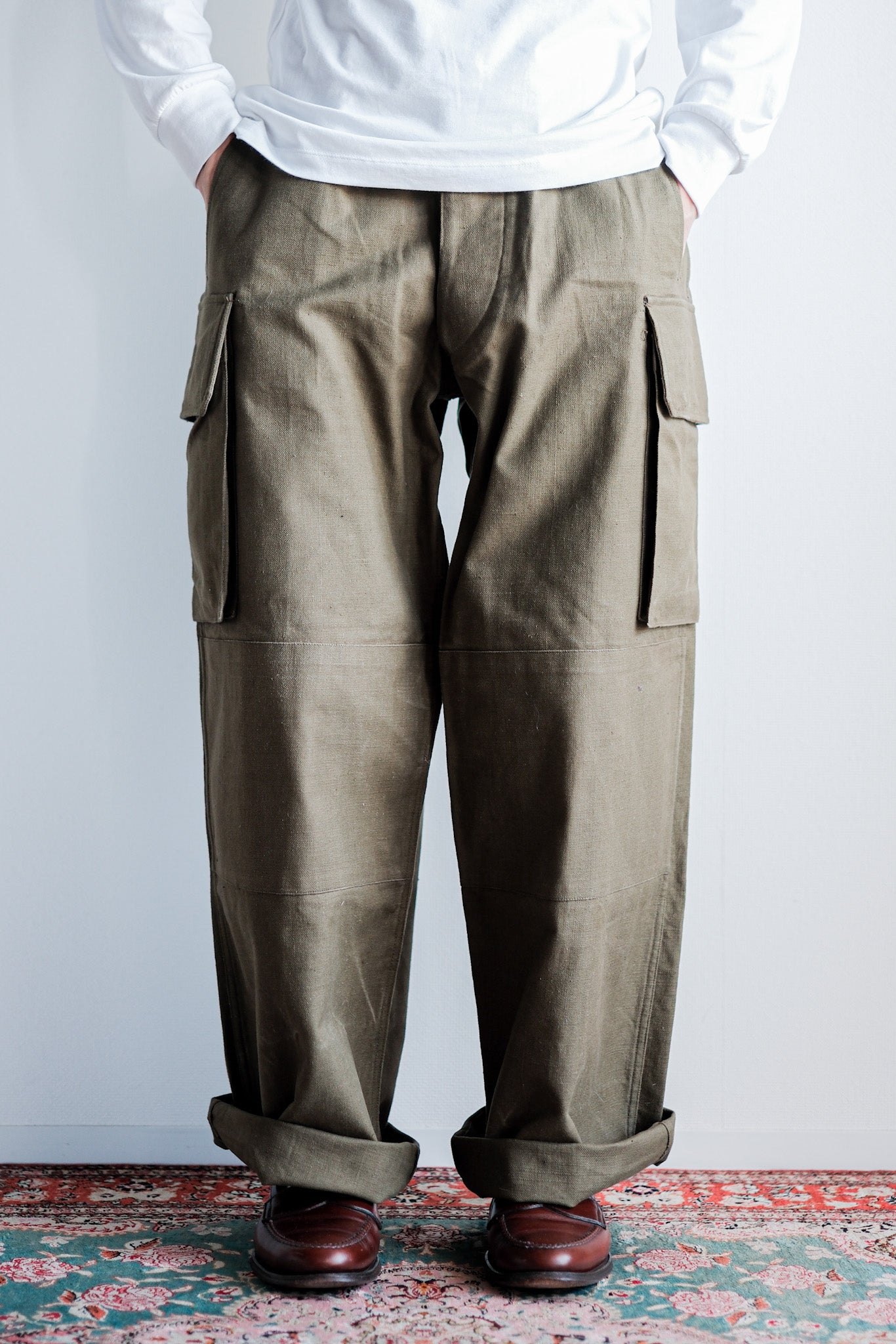 【~40's】French Army M47 Field Trousers Size.84M "1st Type" "Dead Stock"