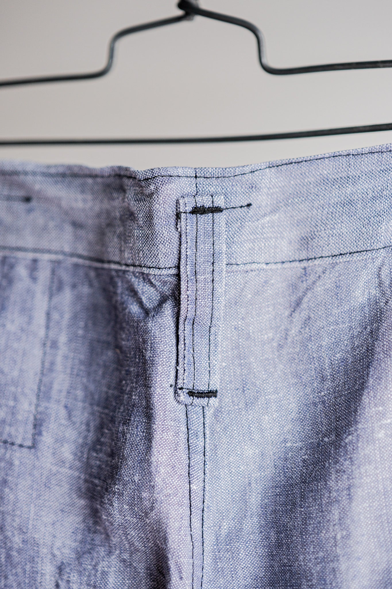 【~50's】French Navy Ramie Linen Sailor Pants Size.C-4 "Dead Stock"