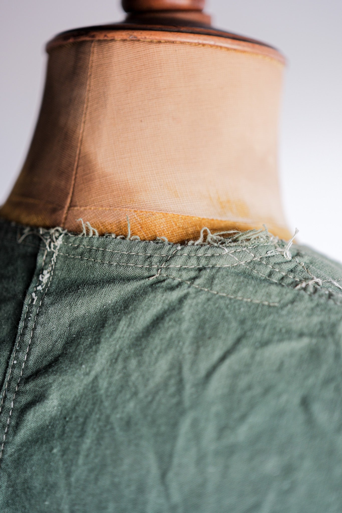 【~50's】Czechoslovakian Army Green Cotton Smock