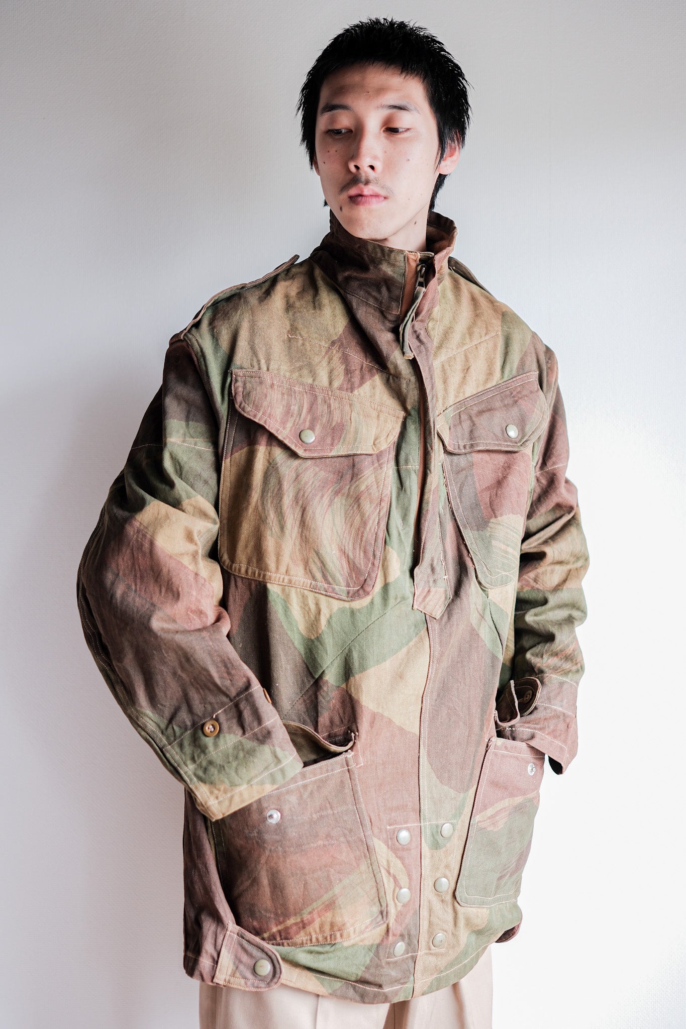 【~50's】British Army Airborne Troops Brushstroke Camouflage Denison Smock Size.3 "SAS"