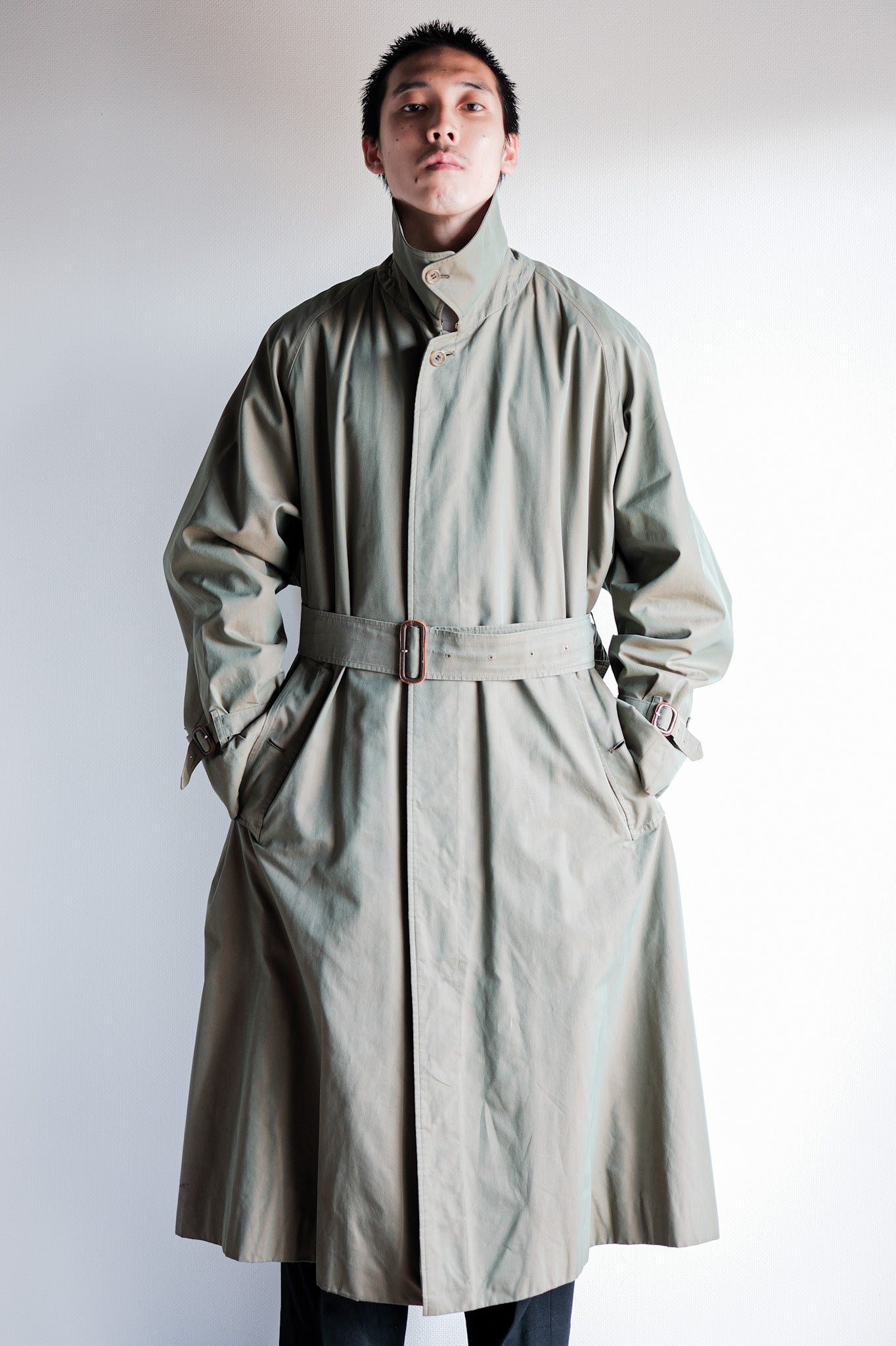 【~70's】Vintage Burberrys Single Raglan Rider Coat C100 With Liner Size.52RL "TAMAMUSHI"