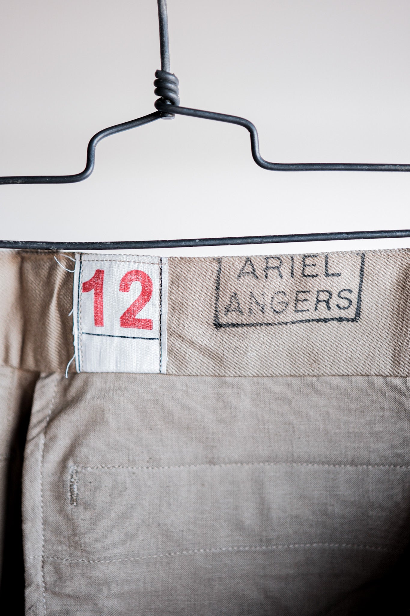 【~50's】French Army M52 Chino Trousers Size.12 "Dead Stock"