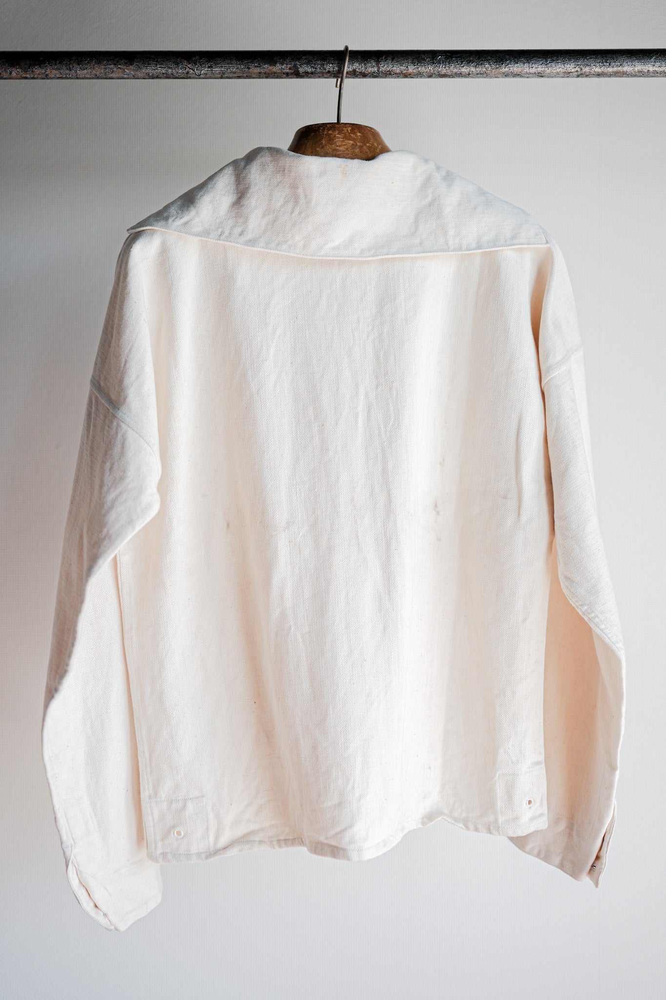 【~40's】German Navy Drillich HBT Linen Sailor Smock "KM"