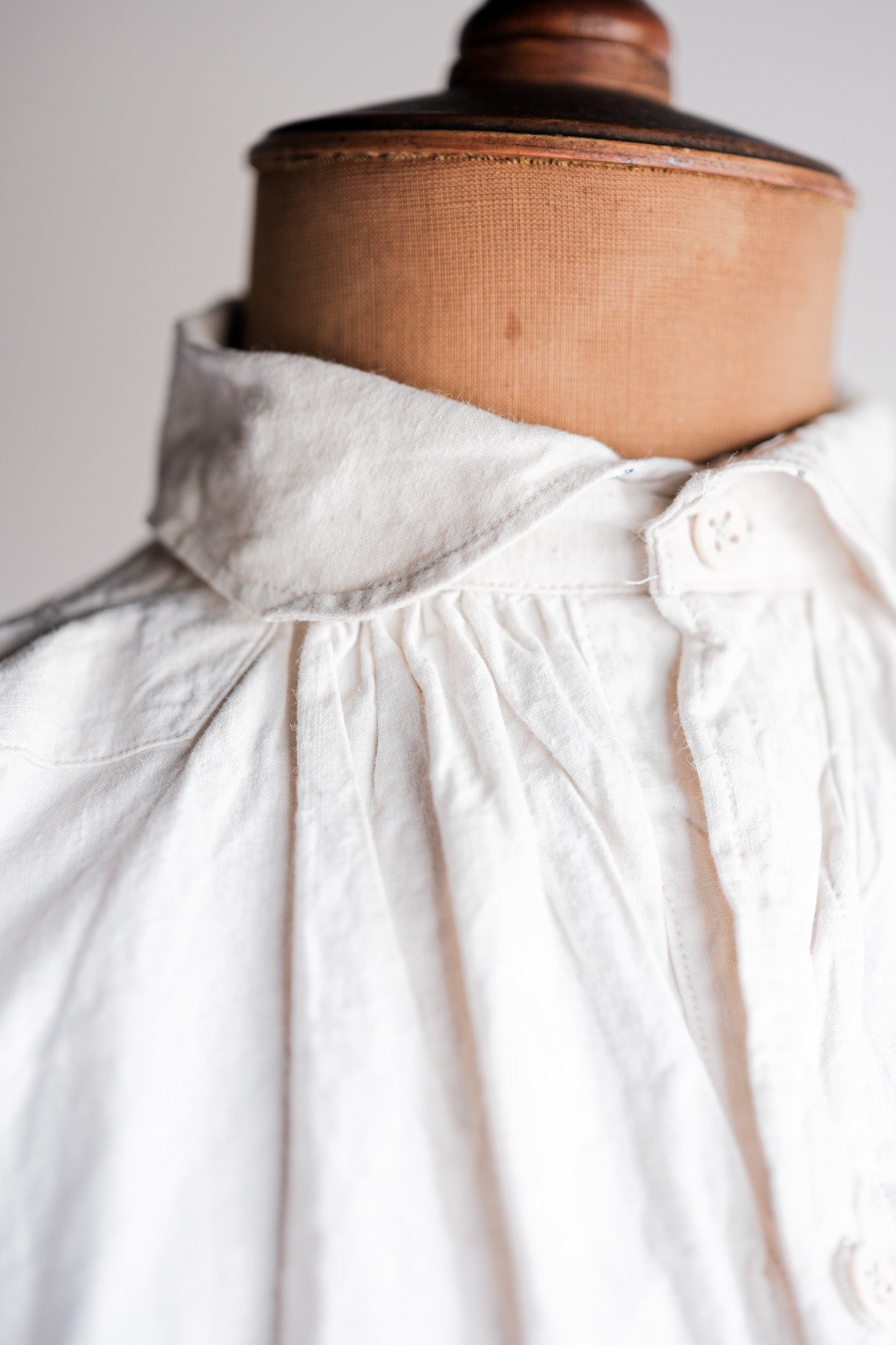 【Late 19th C】French Army of Africa Cotton Linen Coronial Shirt "Dead Stock"