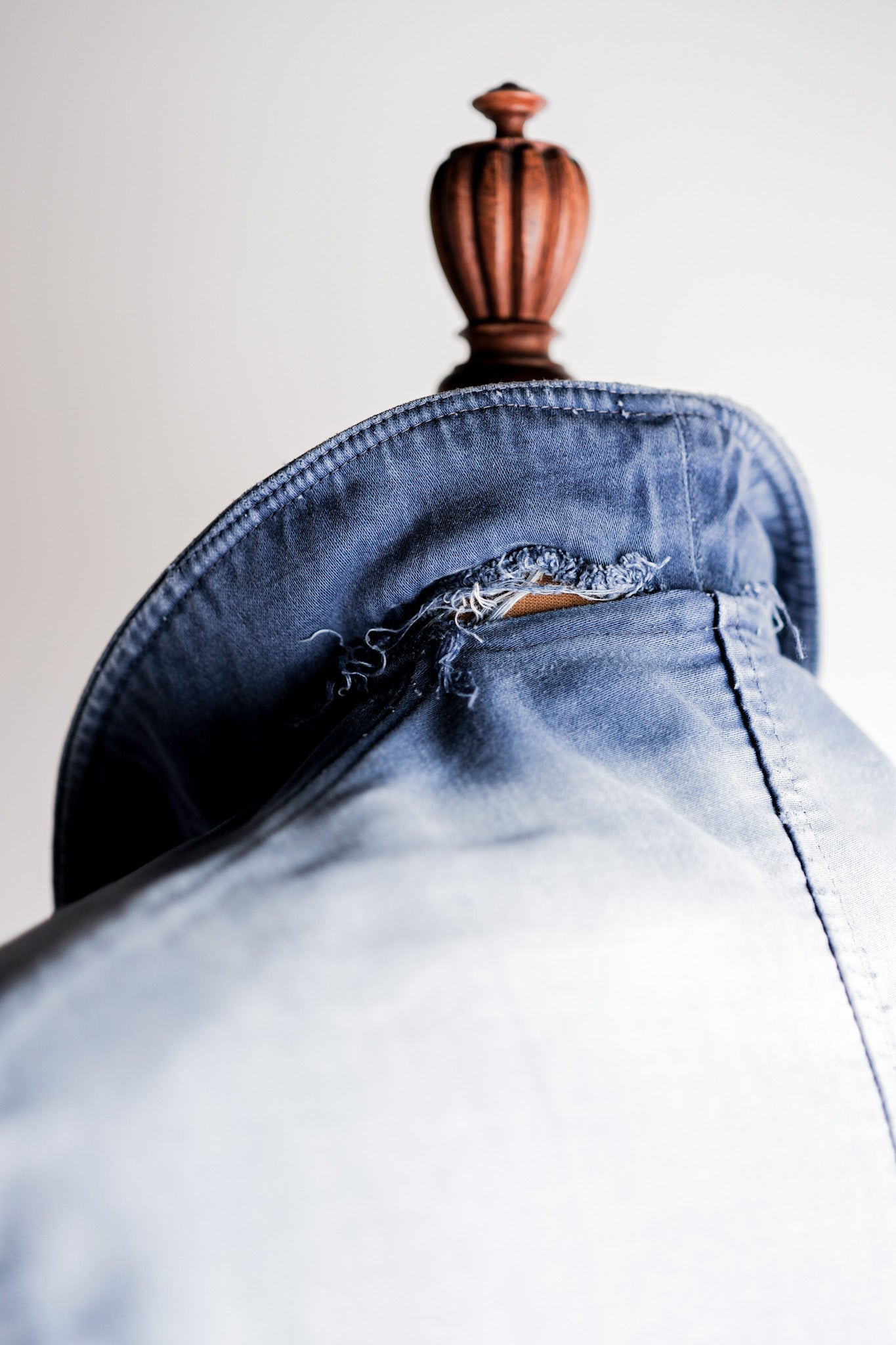 【~40's】French Vintage Blue Moleskin Work Jacket