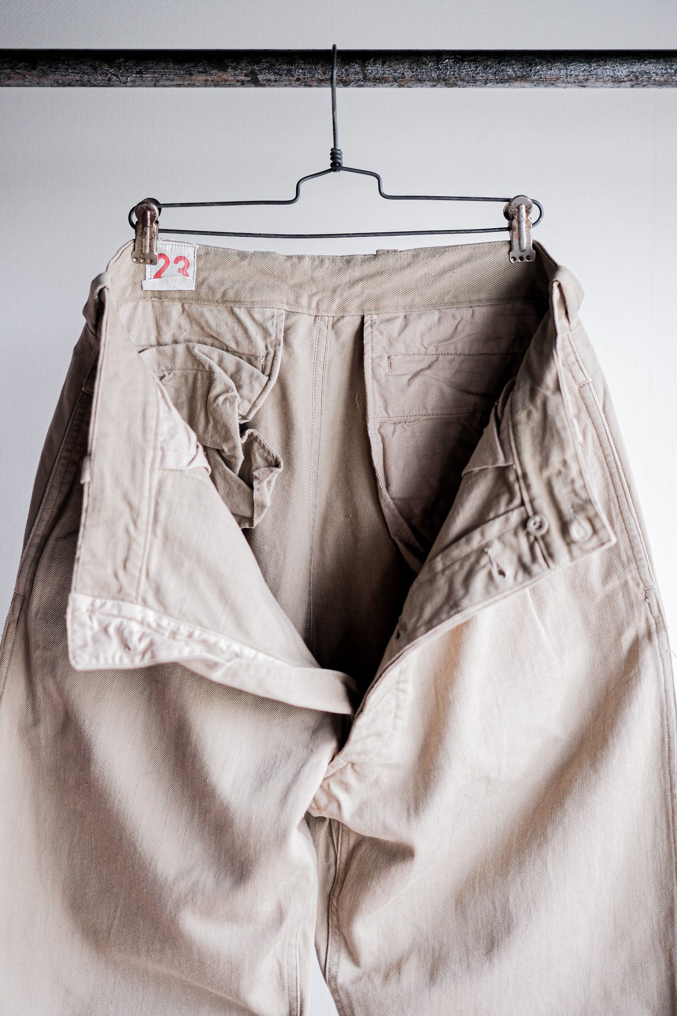 【~60's】French Army M52 Chino Trousers Size.23