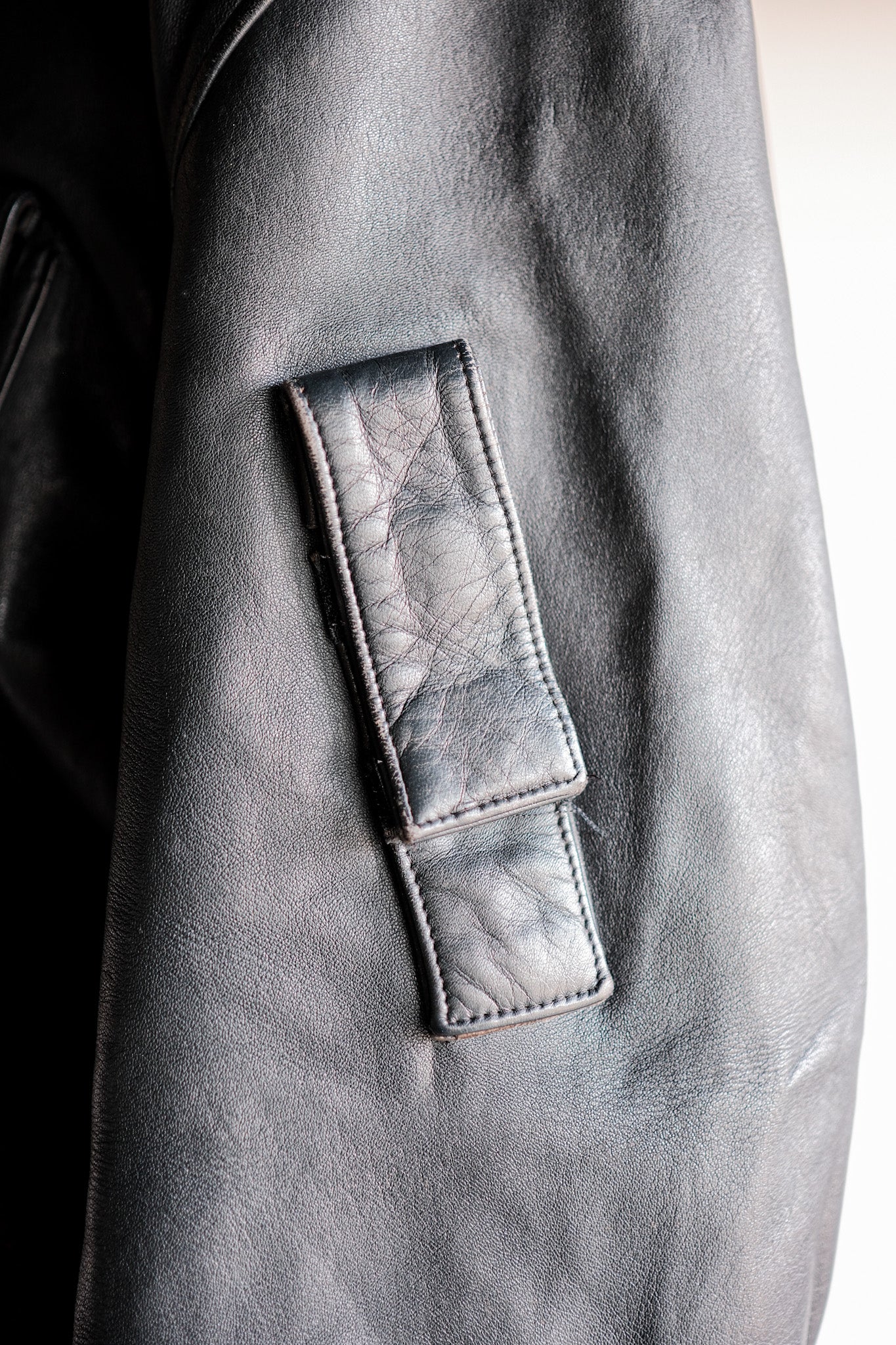 【~70's】French Air Force Pilot Leather Jacket Size.104L