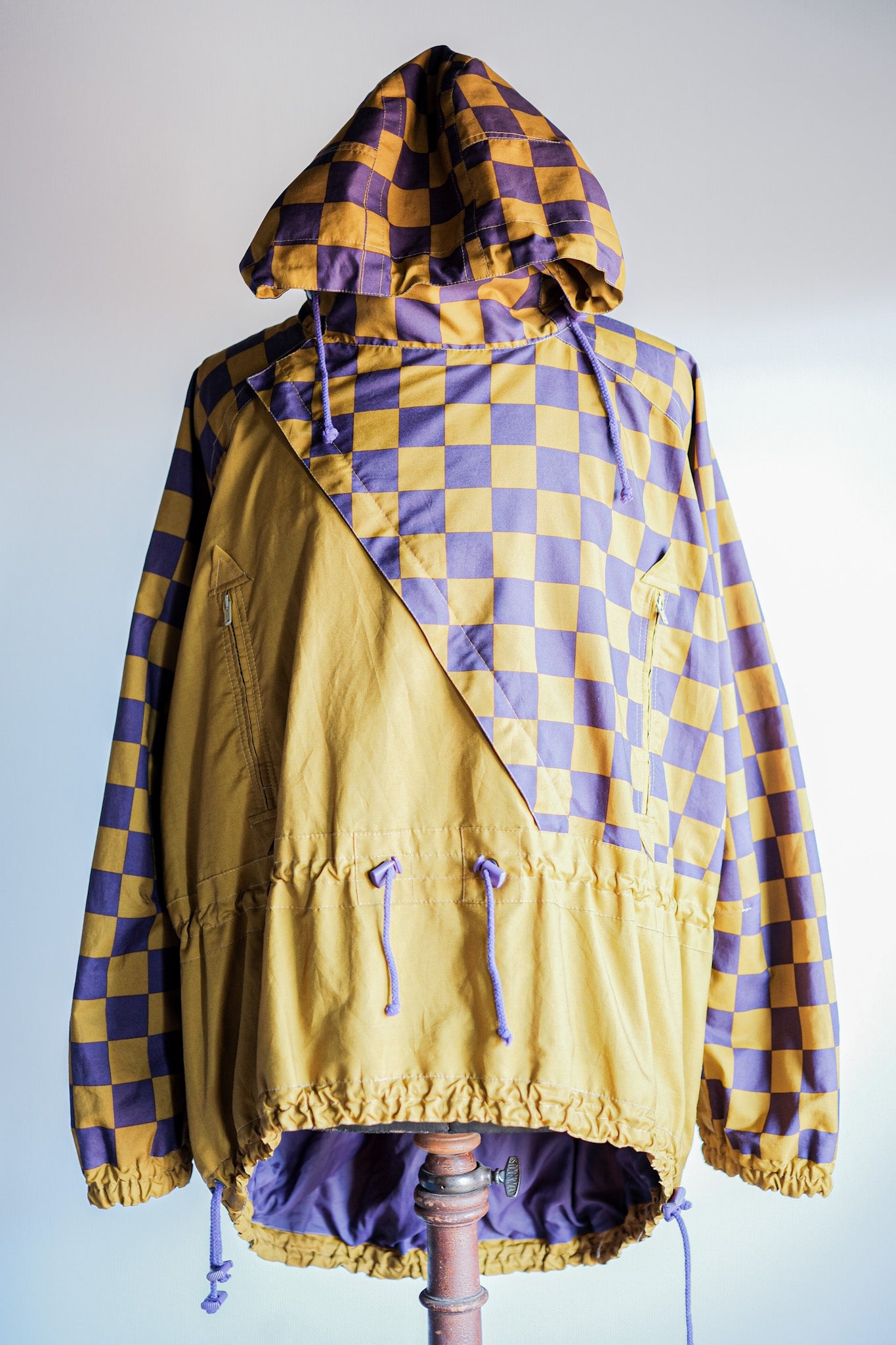 【~80's】German Vintage Checkerboard Anorak Parka