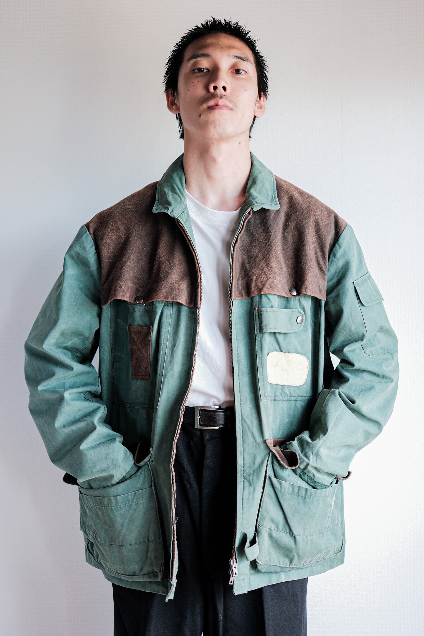 【~60's】French Vintage Hunting & Fishing Cotton Jacket Size.52 "L'ESQUIMAU"