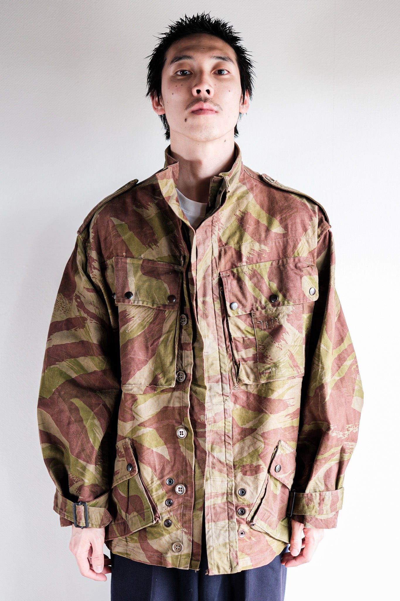 【~50's】French Army TAP47/52 Lizard Camouflage Paratrooper Jacket