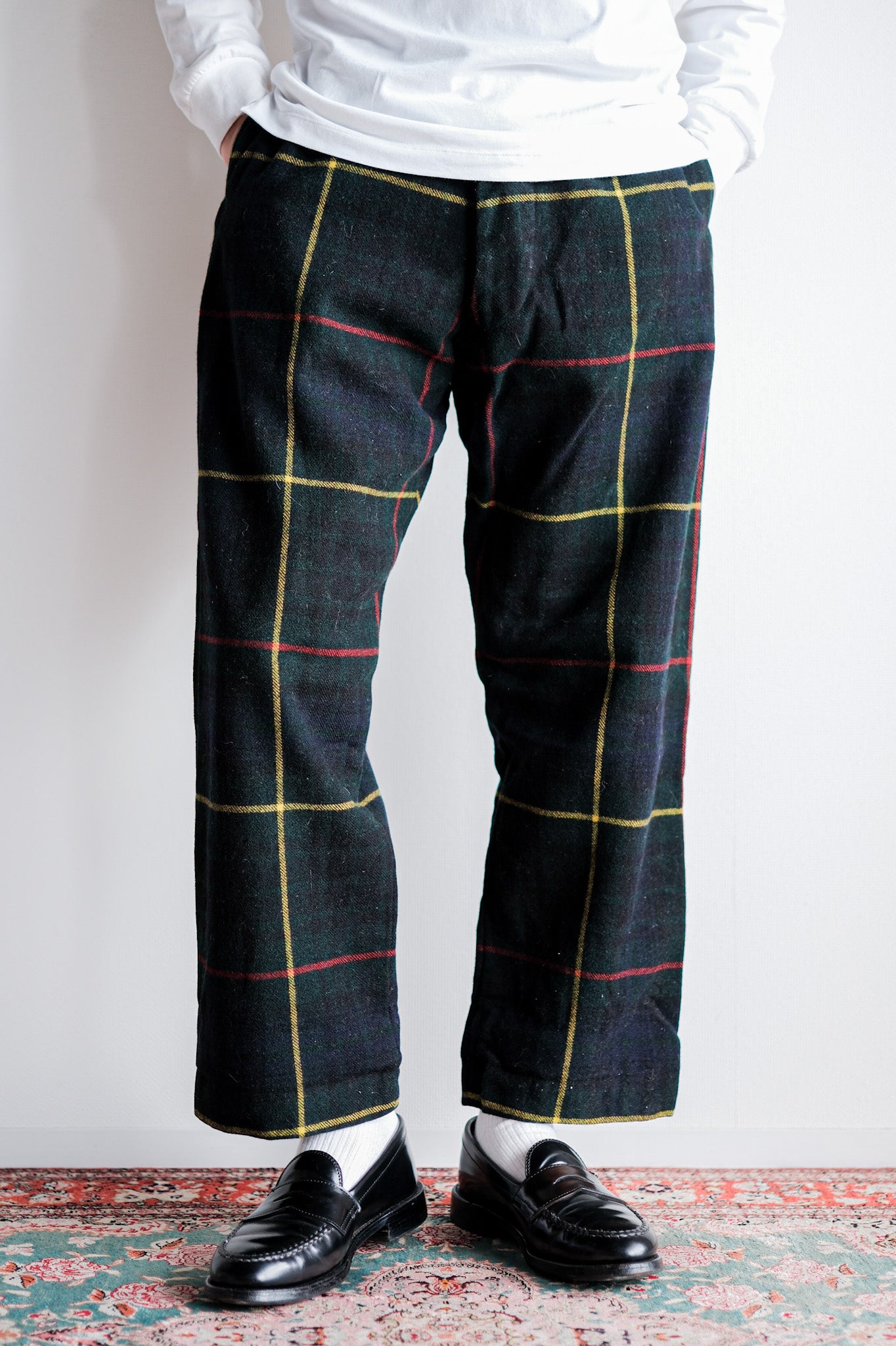【~60's】Scottish Military Ceremony Wool Trousers Size.9