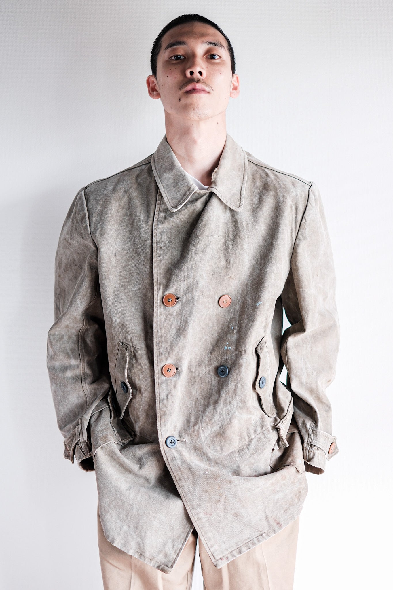 【~40's】German Army Mountain Trooper Double Breasted Jacket