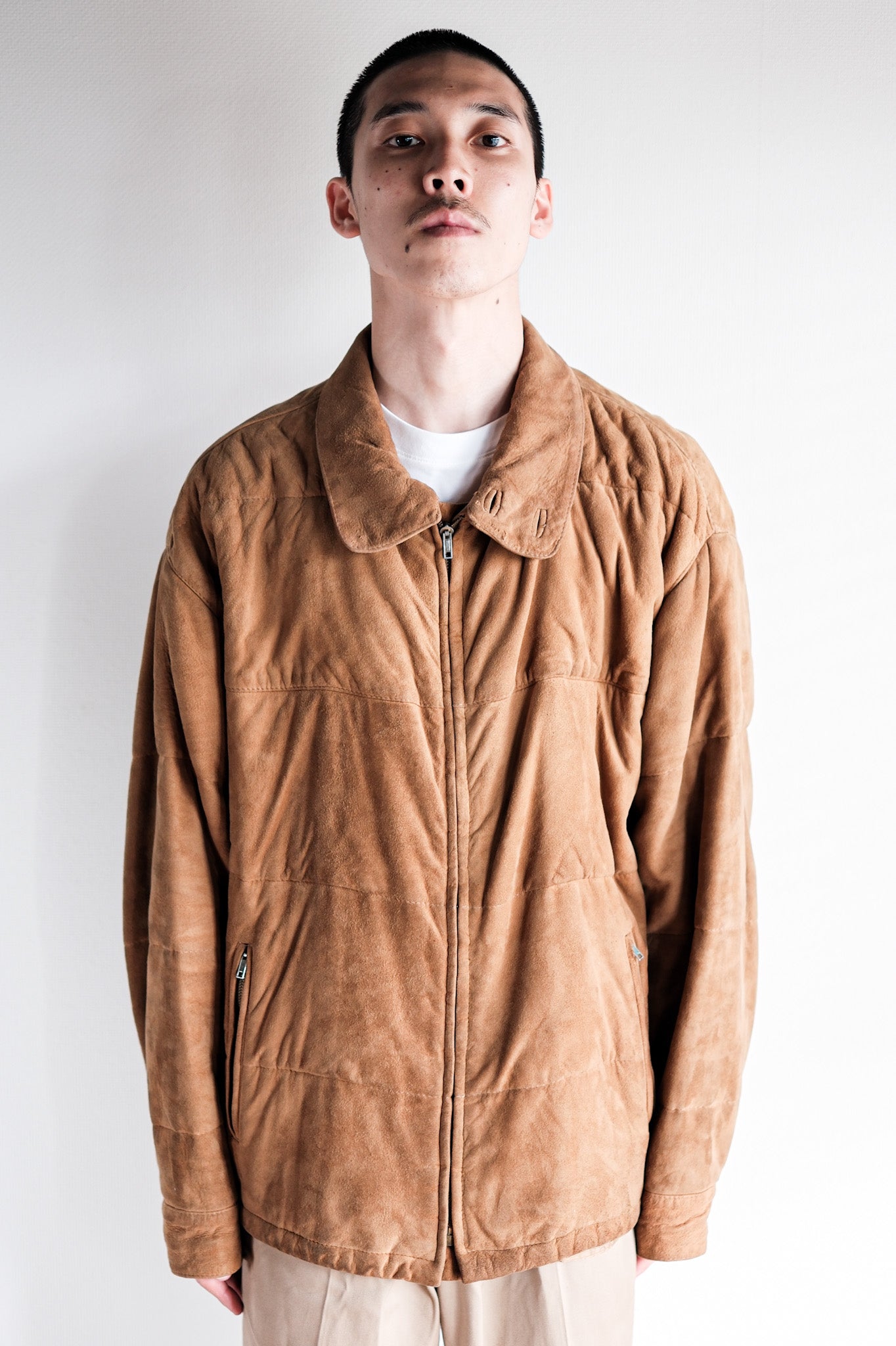 【~80's】Old GIORGIO ARMANI Suede Leather Jacket