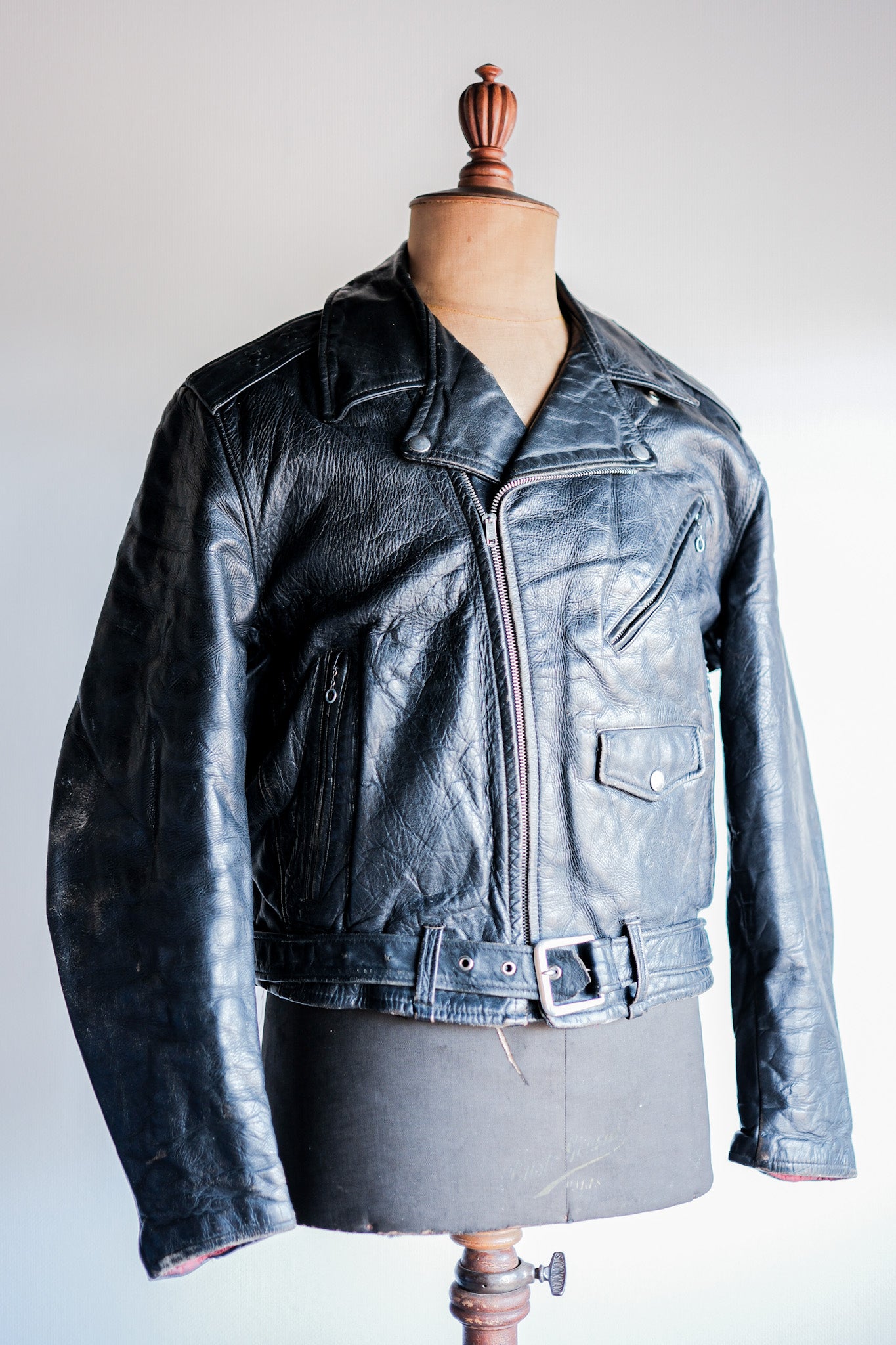 【~50's】American Vintage Two Star Horsehide Motorcycle Leather Jacket "WINDWARD"
