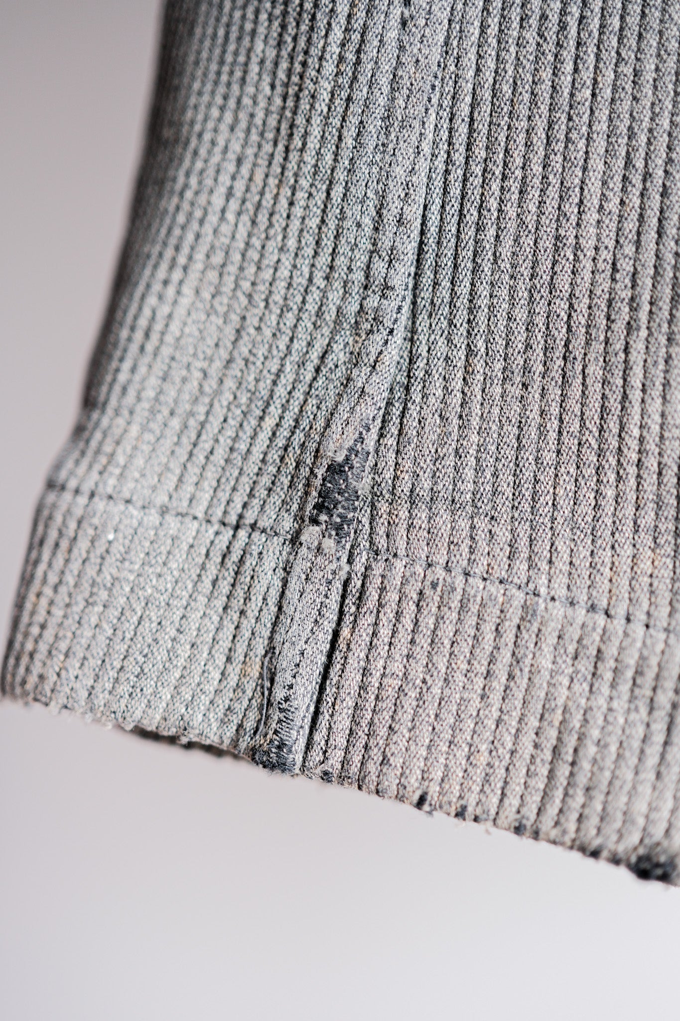 【~50's】French Vintage Gray Cotton Pique Hunting Jacket