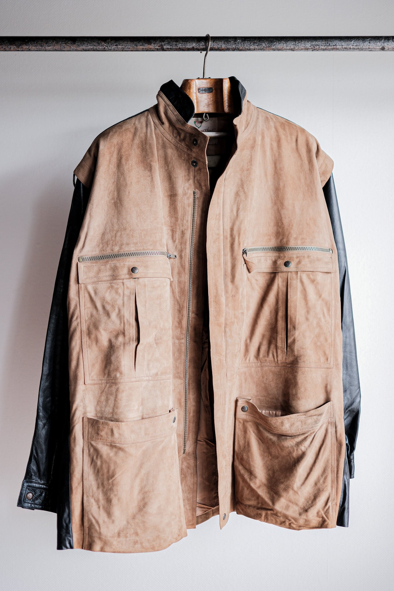 【~70’s】Old GUCCI 2 Tone Leather Jacket Size.50
