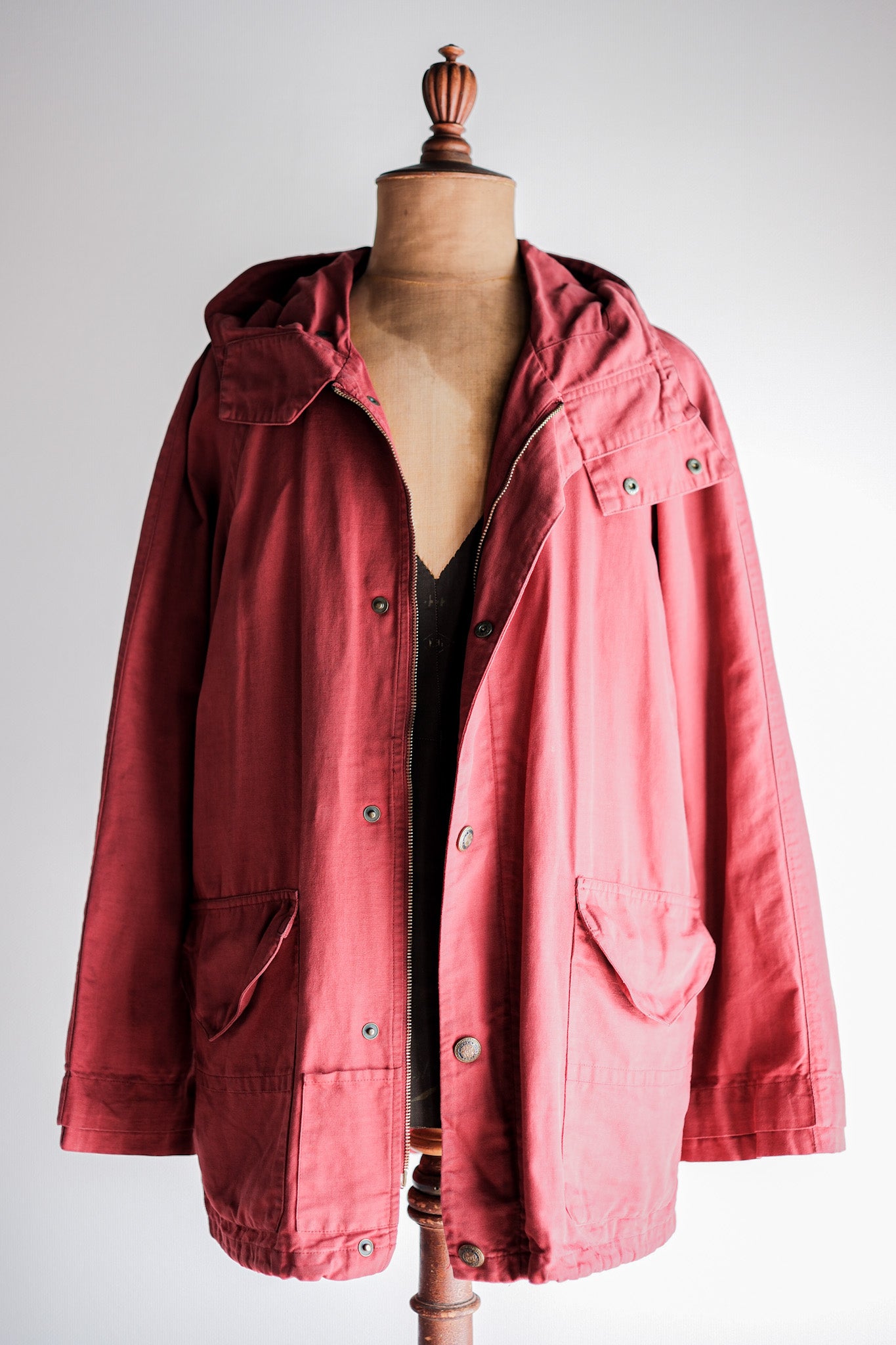 【~80’s】Old C.P.Company Garment Dyed Cotton Linen Parka Size.48
