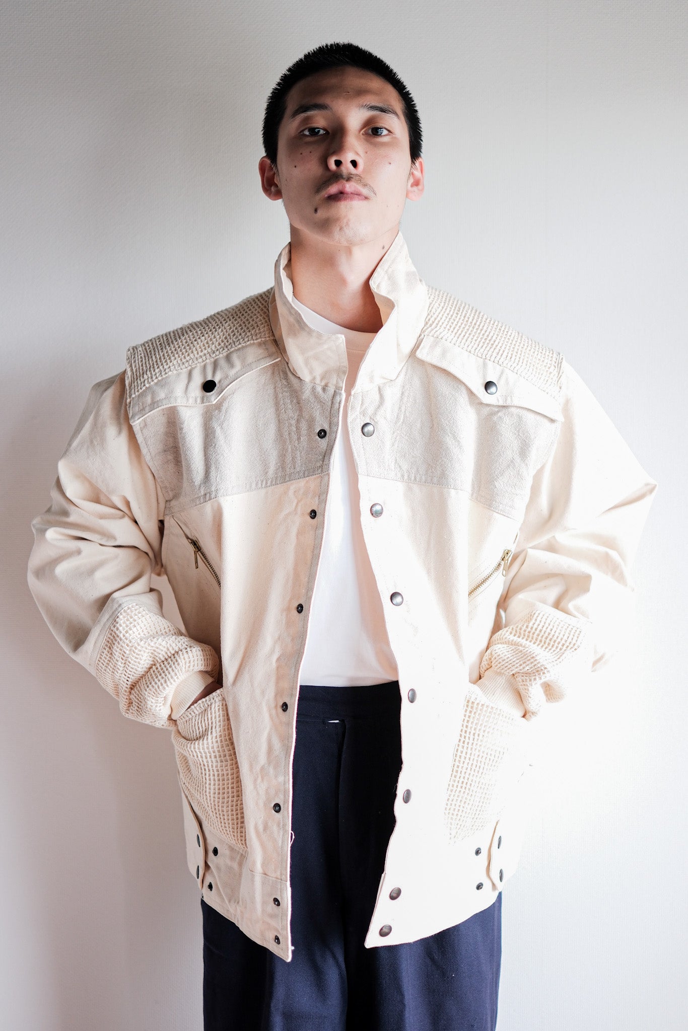 【~70's】French Vintage Multi Pocket Cotton Jacket