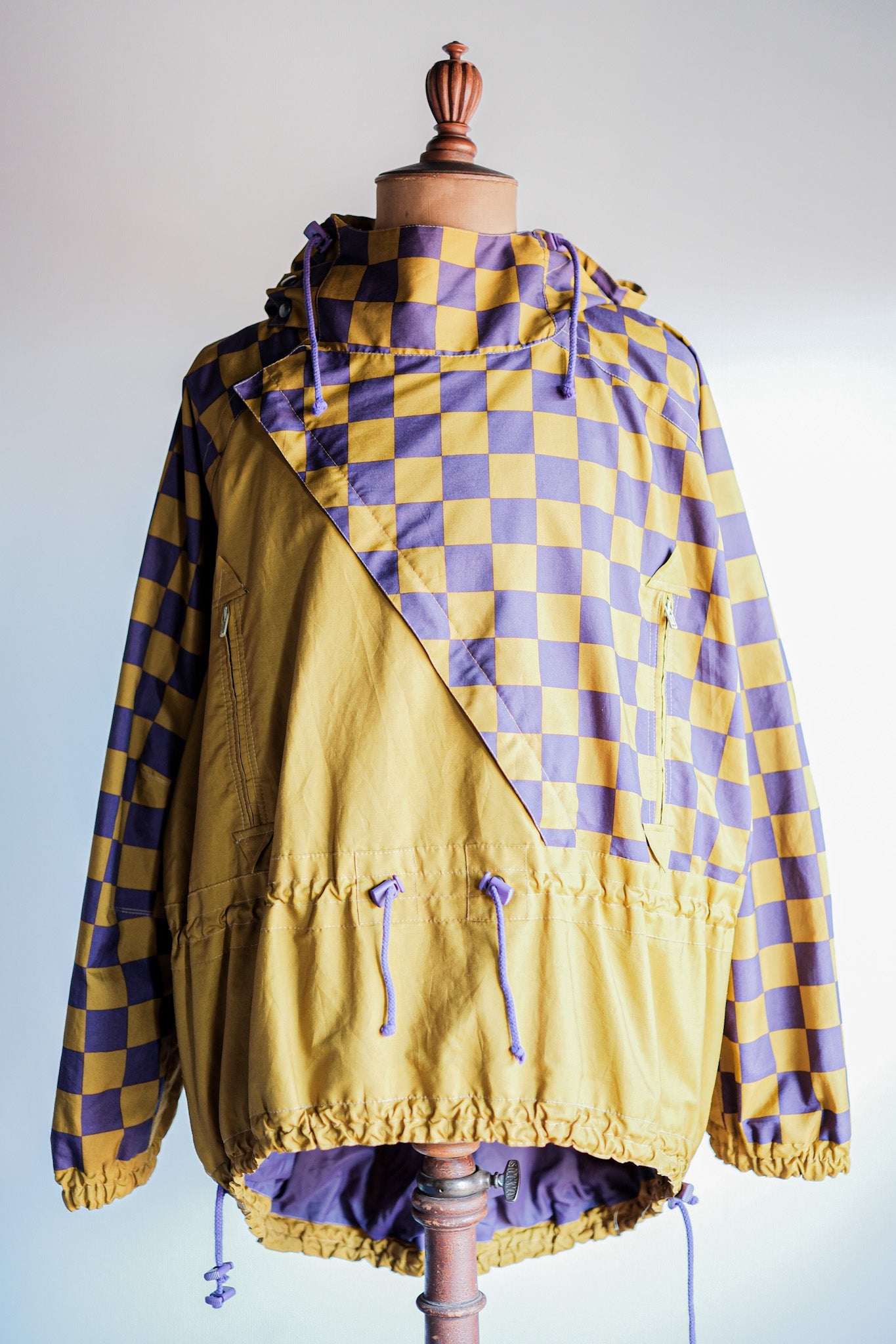 【~80's】German Vintage Checkerboard Anorak Parka