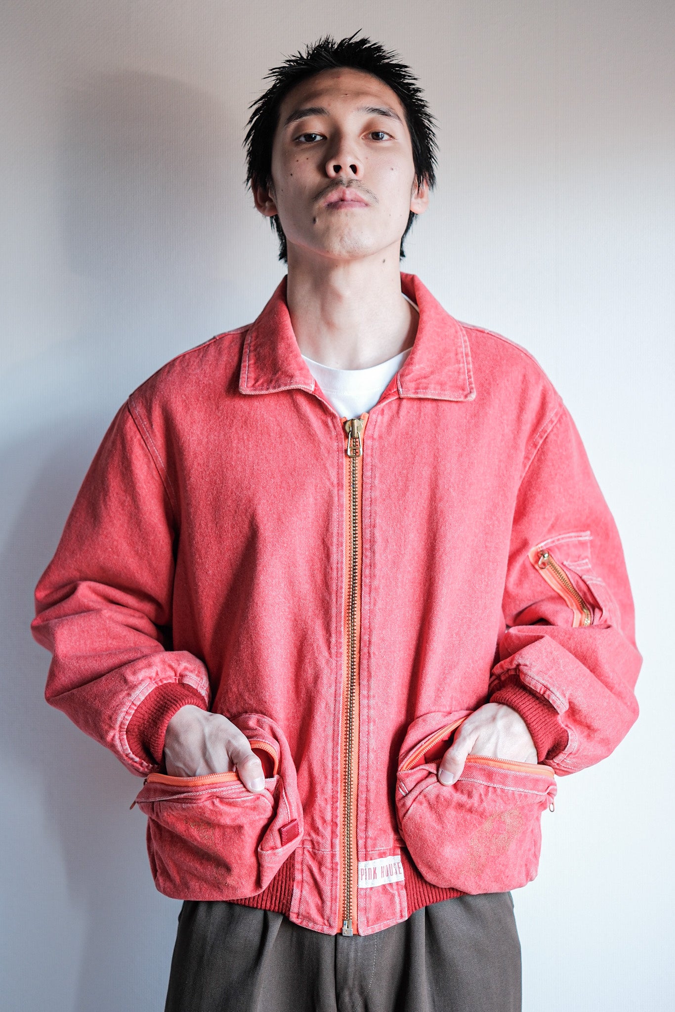 【~90's】Old PINK HOUSE Red Denim Blouson