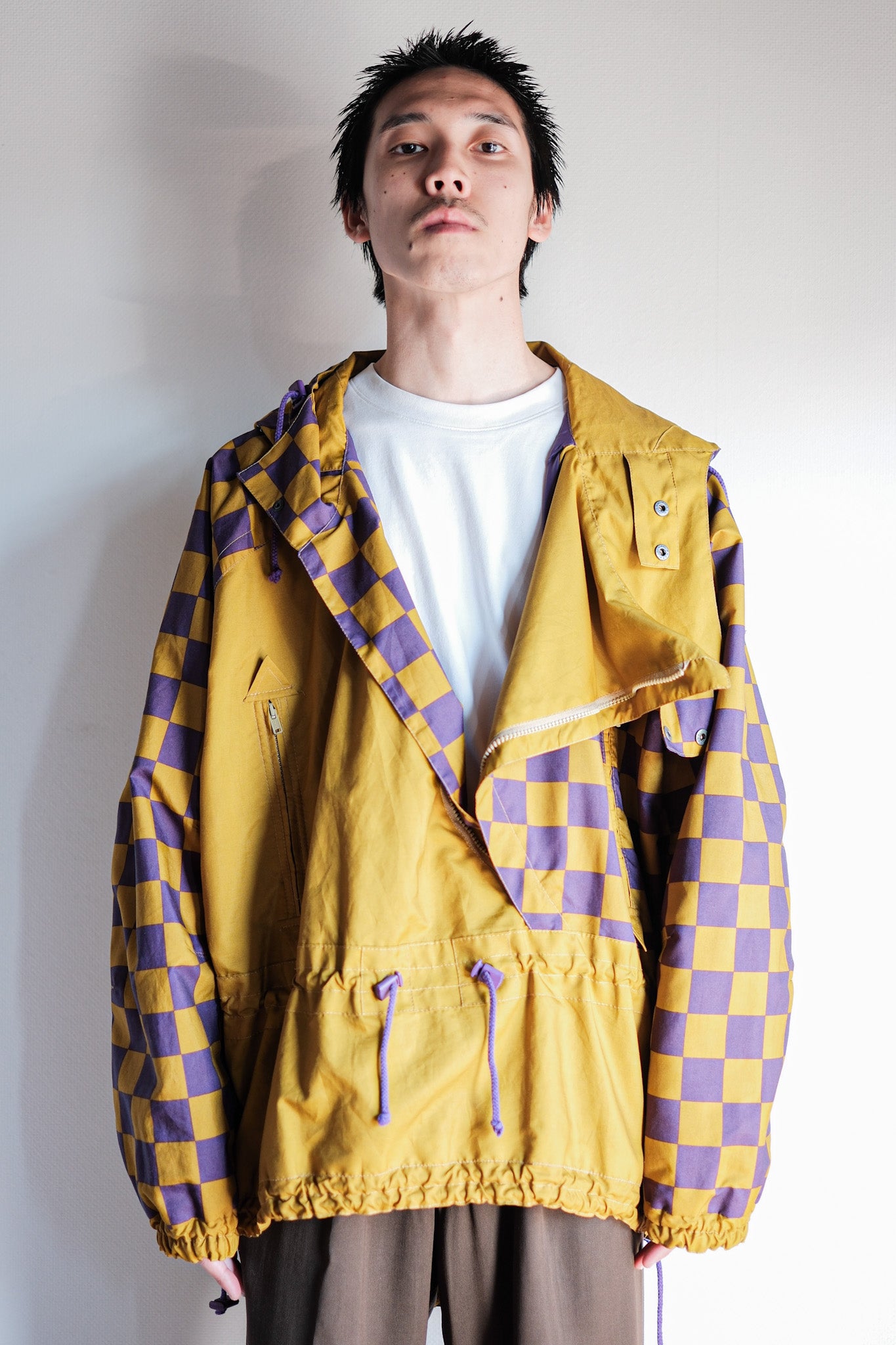 【~80's】German Vintage Checkerboard Anorak Parka