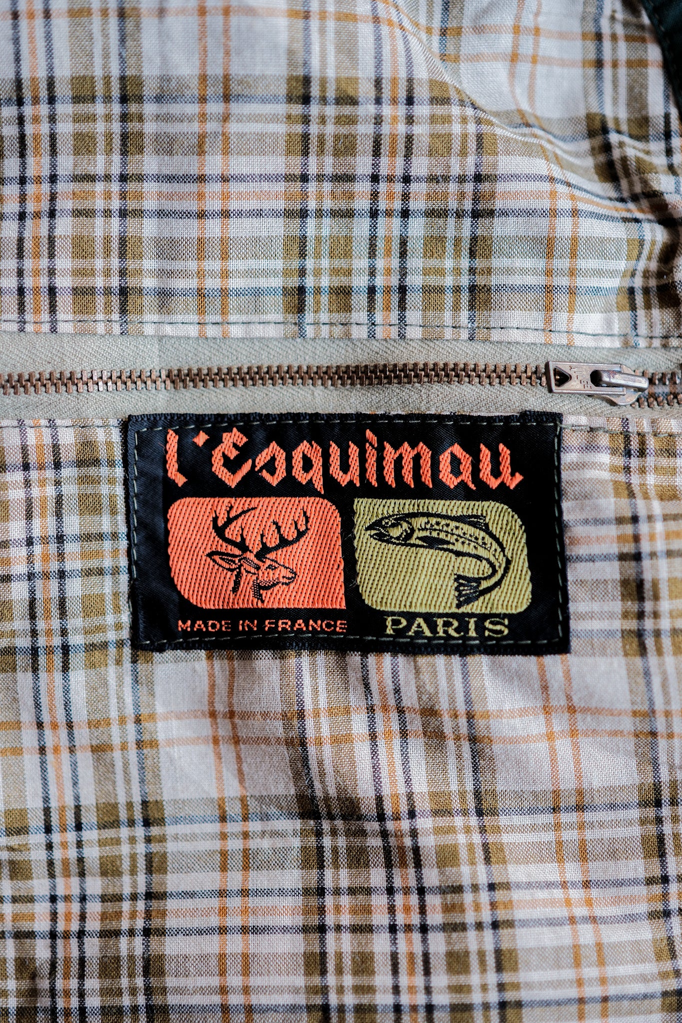 【~60's】French Vintage Hunting & Fishing Cotton Jacket Size.52 "L'ESQUIMAU"