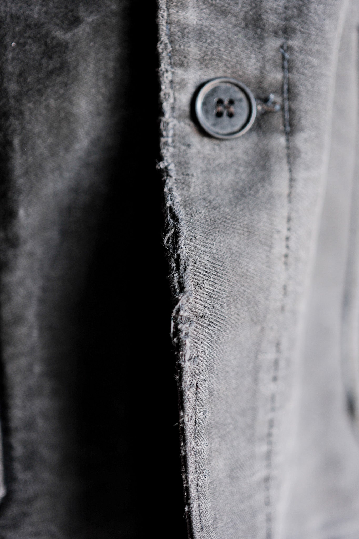 【~50's】French Vintage Black Moleskin Work Jacket Size.48 "Le BEAU-FORT"
