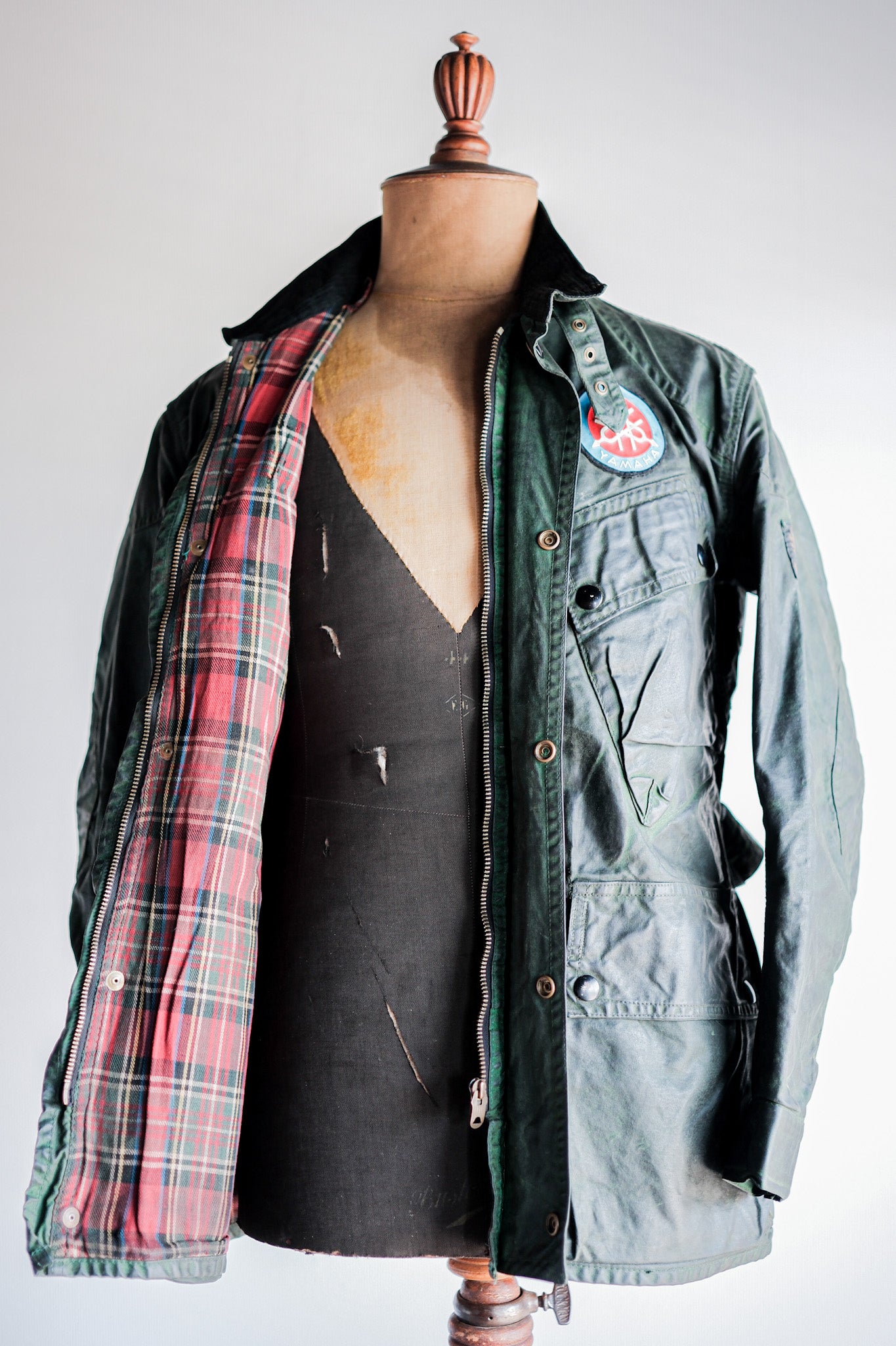 【~60's】Vintage Belstaff Green Waxed Jacket With Patches Size.36 “TRIALMASTER"