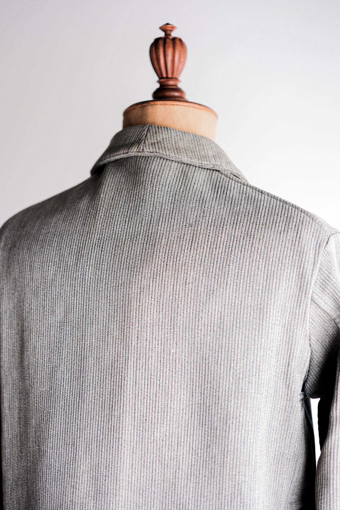 【~50's】French Vintage Gray Cotton Pique Hunting Jacket