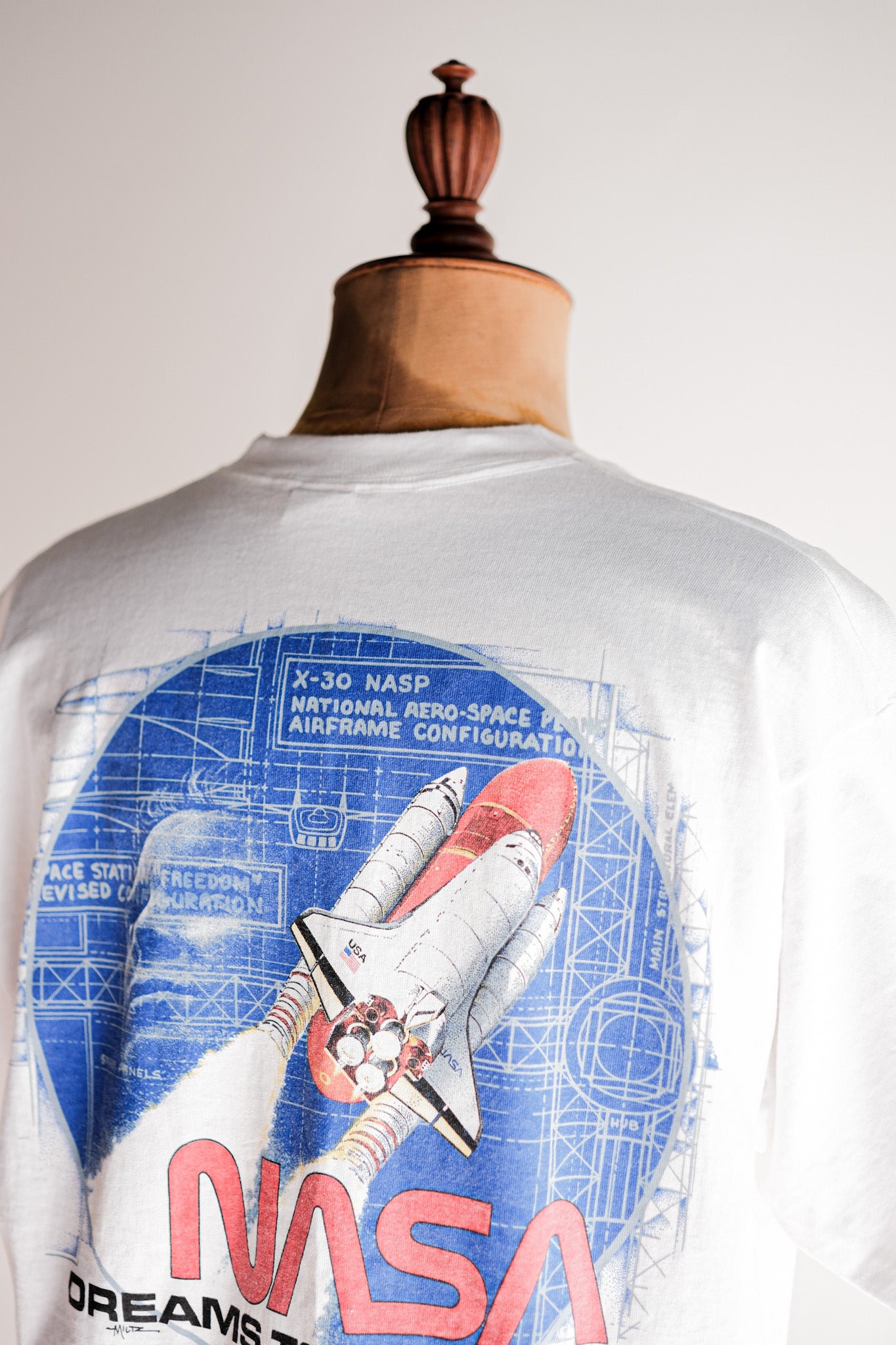 【~90's】Vintage Federal Agency Print T-shirt Size.XL "NASA" "Made in U.S.A."