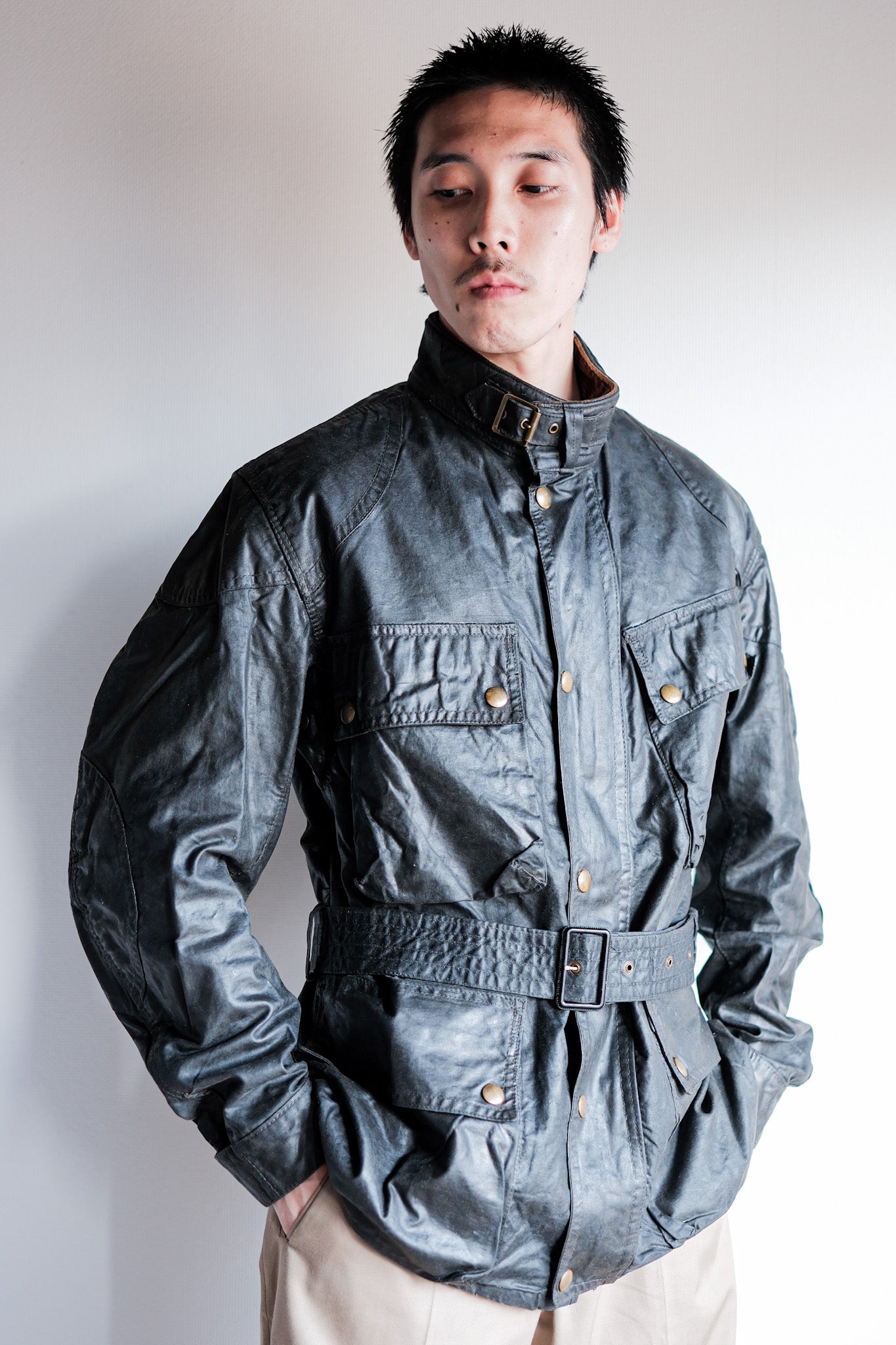 【~60's】Vintage Belstaff Waxed Jacket Size.38 "TRIALMASTER"