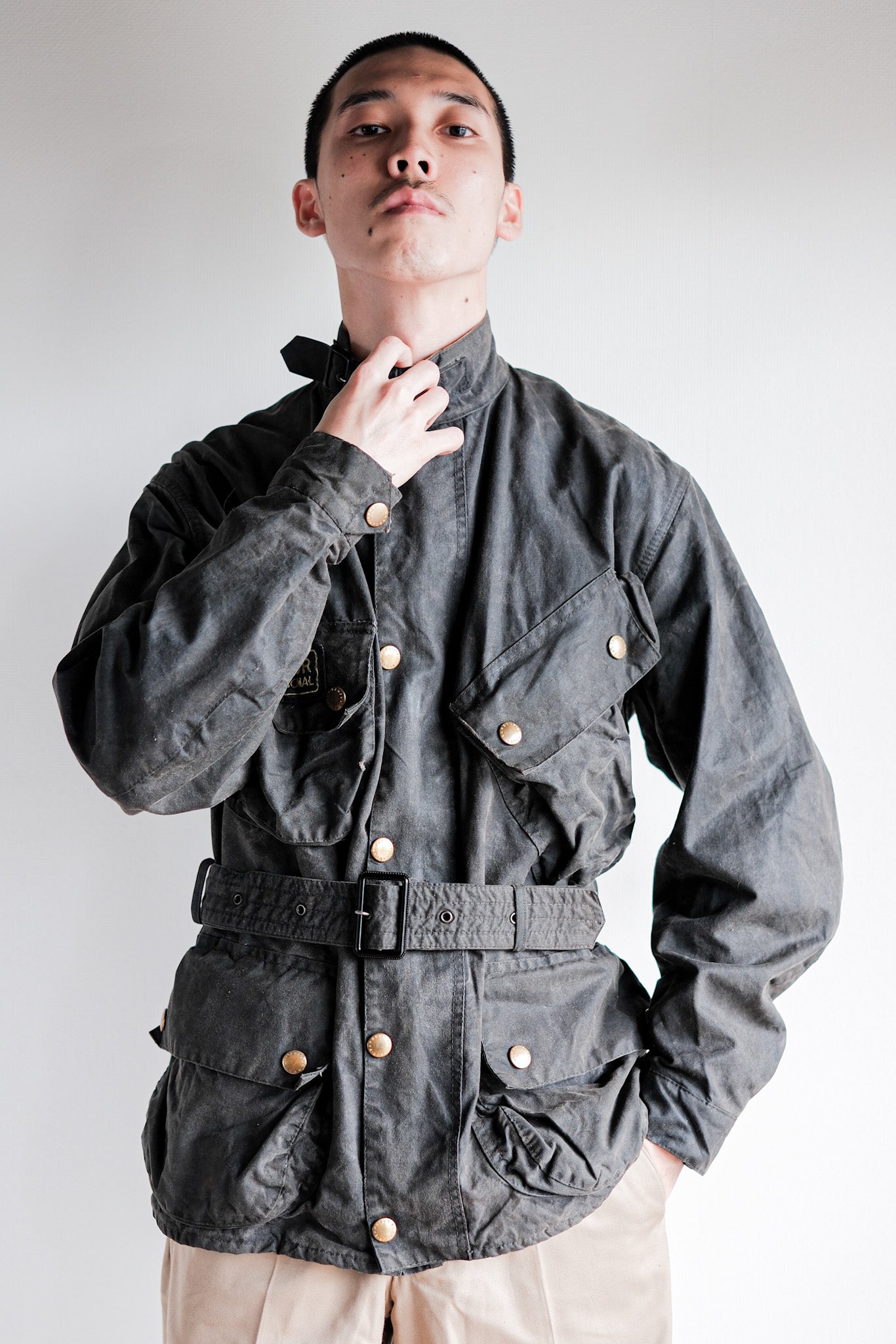【~80's】Vintage Barbour "INTERNATIONAL SUIT" 2 Crest Size.38