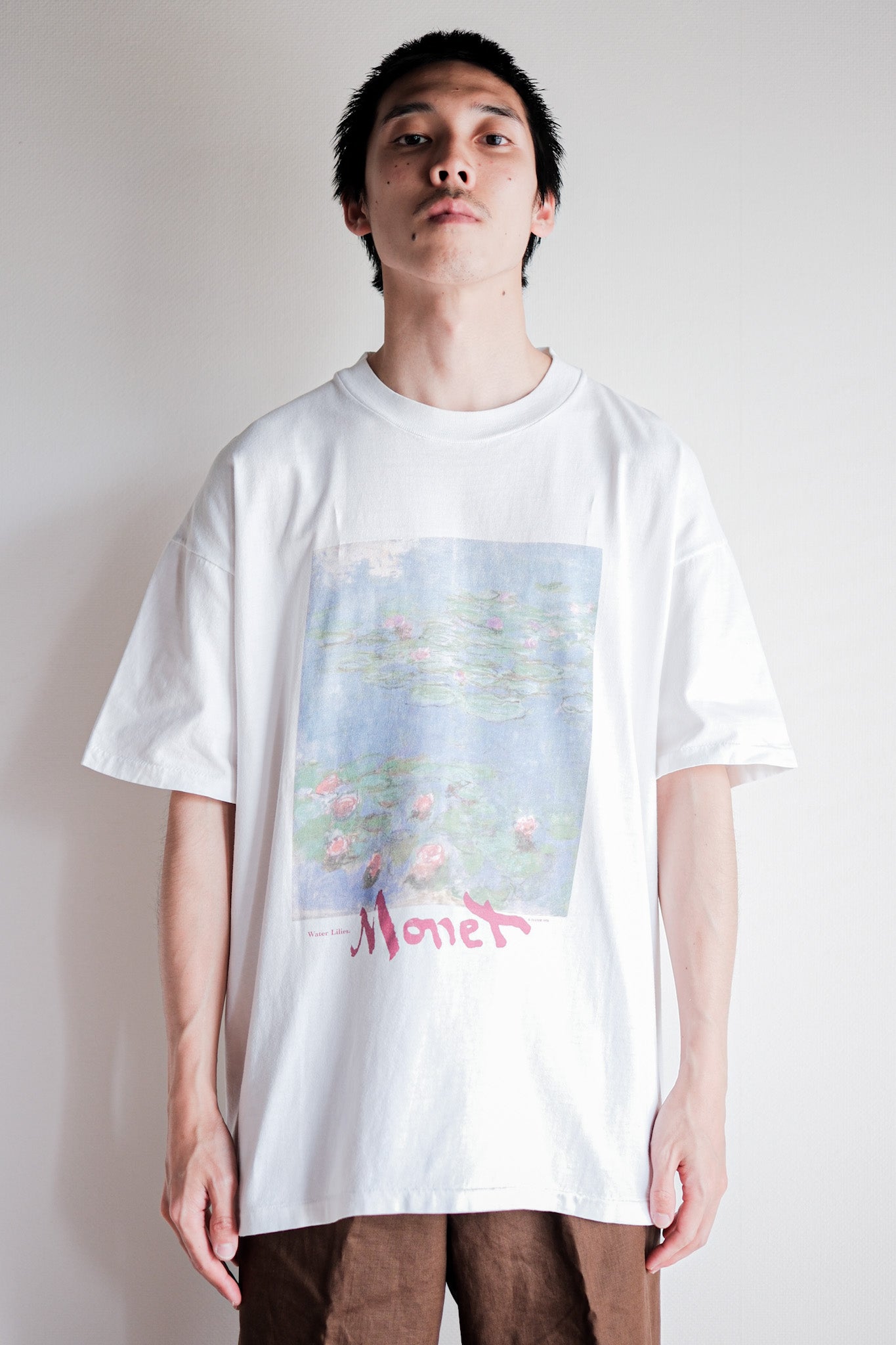 【~90's】Vintage Art Print T-shirt Size.XL "Claude Monet" "Water Lilies" "Made in U.S.A."