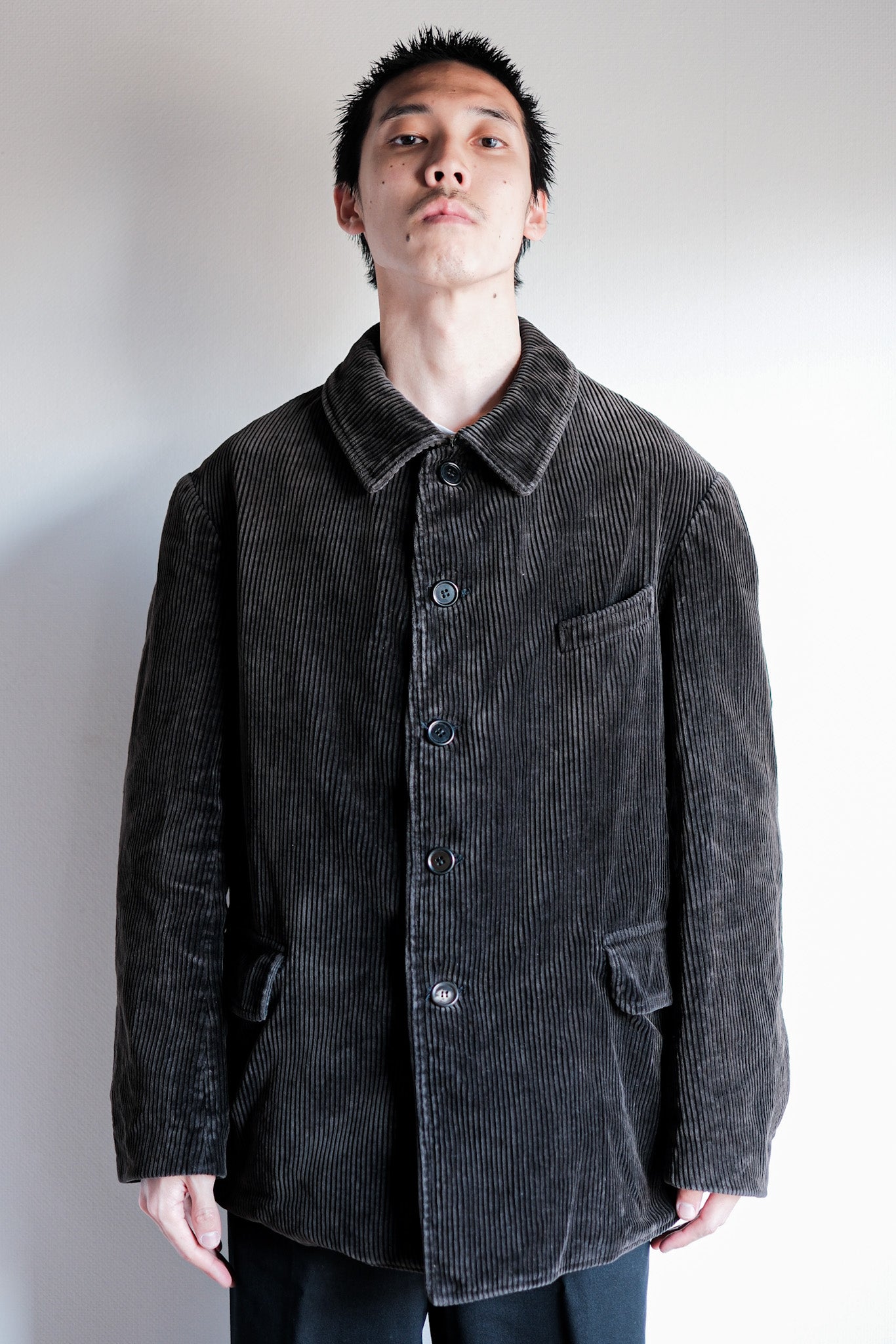 【~50's】French Vintage Dark Brown Corduroy Work Jacket