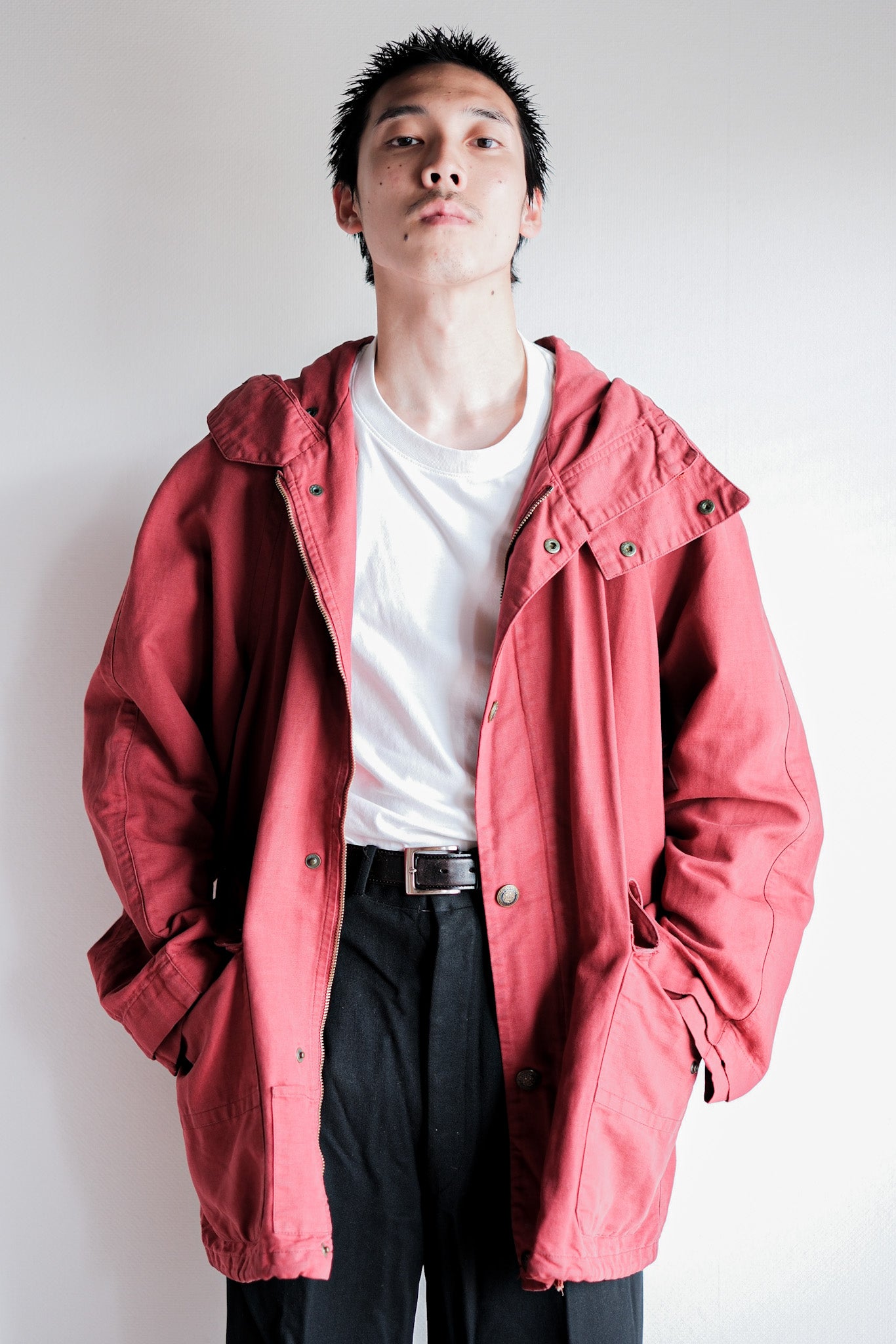 【~80’s】Old C.P.Company Garment Dyed Cotton Linen Parka Size.48