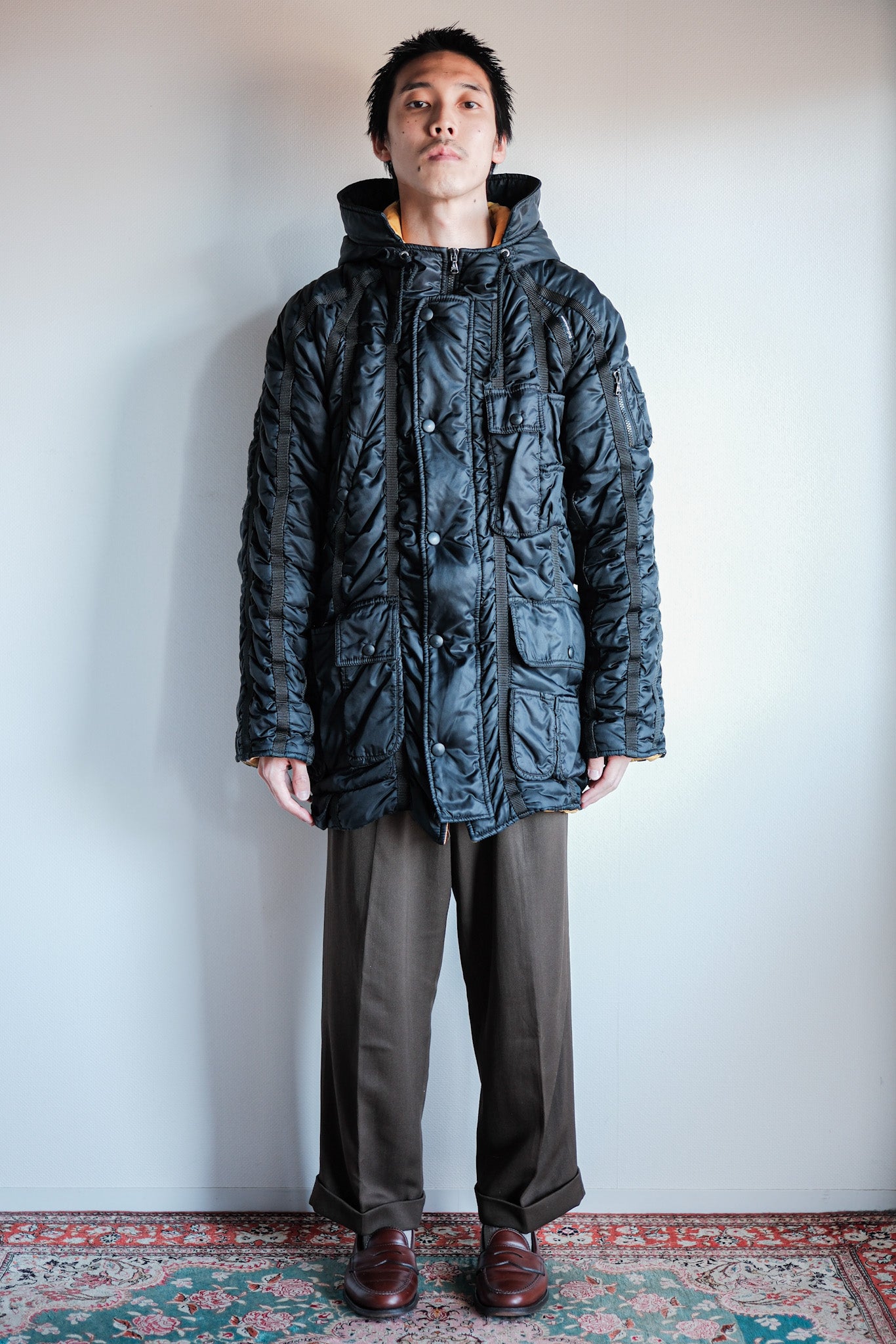 【~00's】Old DOLCE & GABBANA Multi Pocket Puffer Jacket Size.46