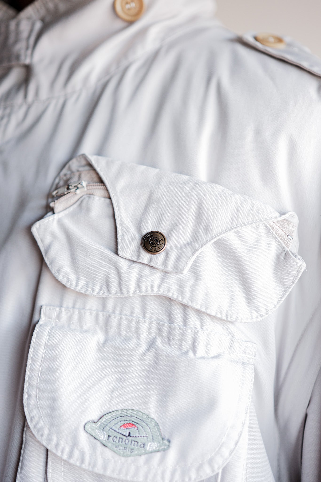 【~90's】Old Renoma Paris Detachable Sleeve Multi Pocket Jacket With Liner