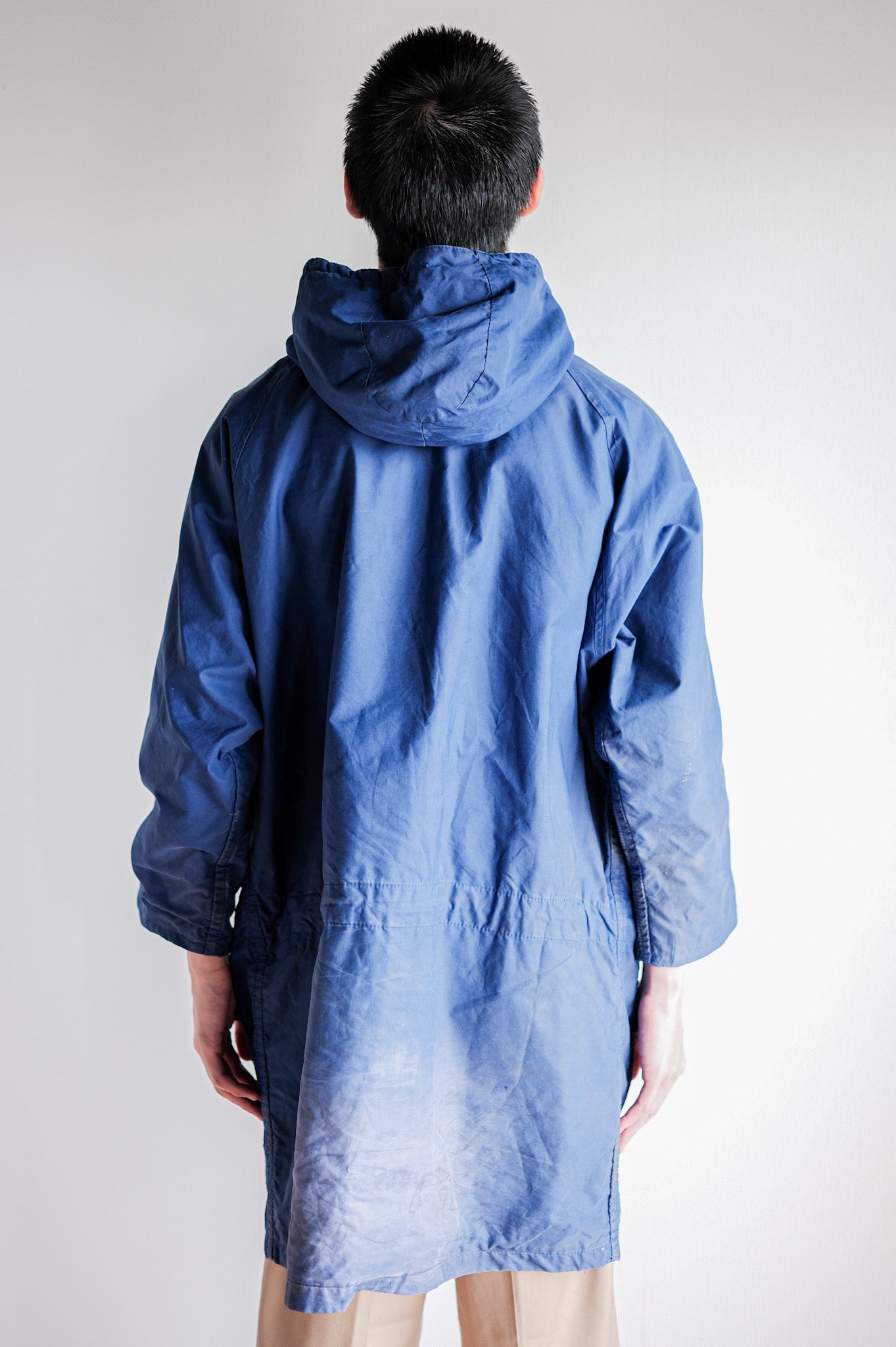 【~60's】British Vintage Blue Ventile Smock Size.LARGE "Blacks Of Greenock"