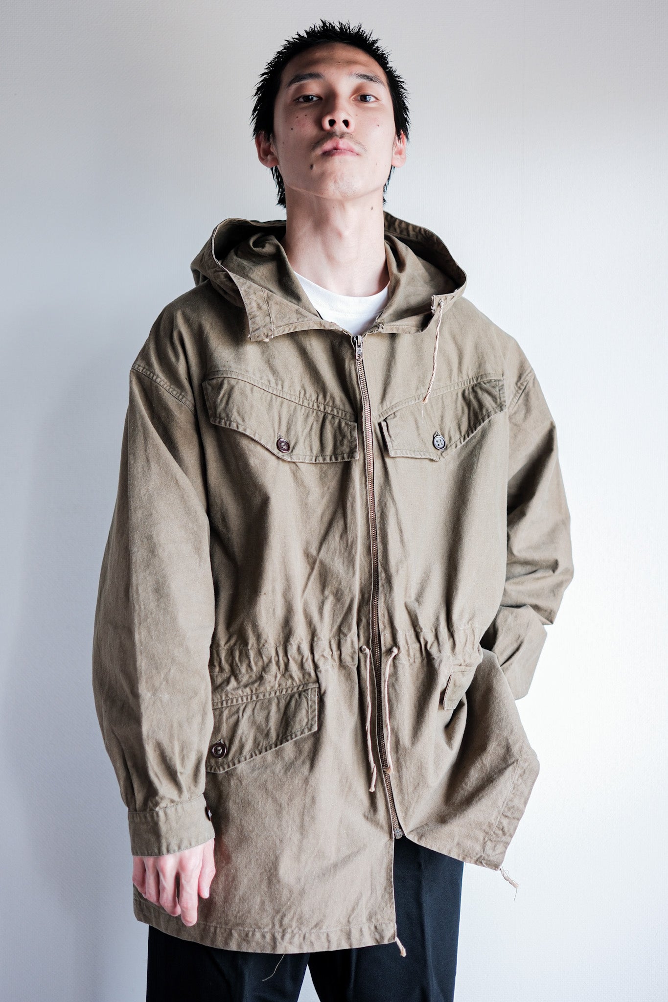 【~60's】French Army Alpine Mountain Smock Parka Size.22 "Modified"