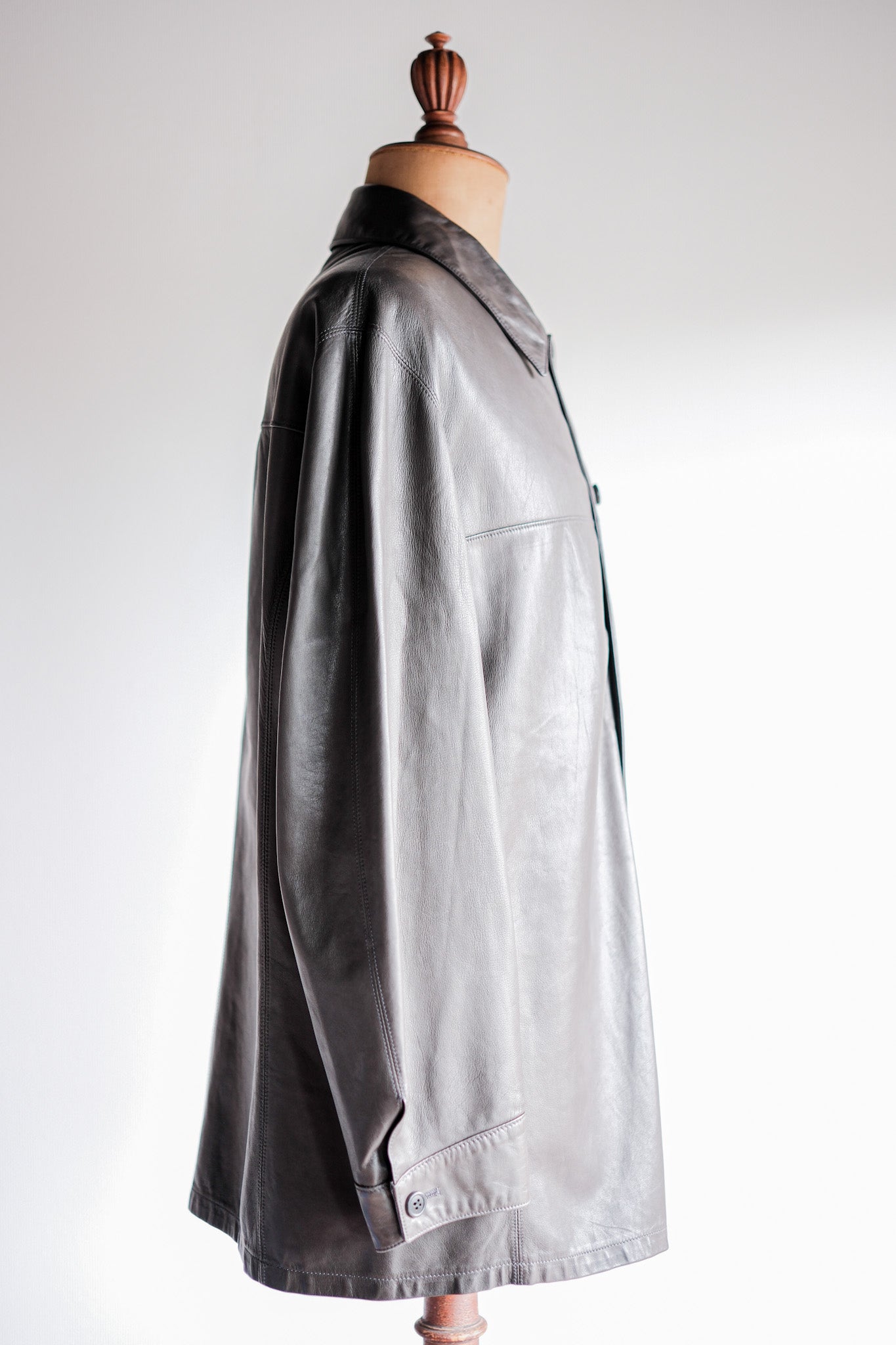 【~90's】Old SERAPHIN Lamb Leather Shirt Jacket Size.54