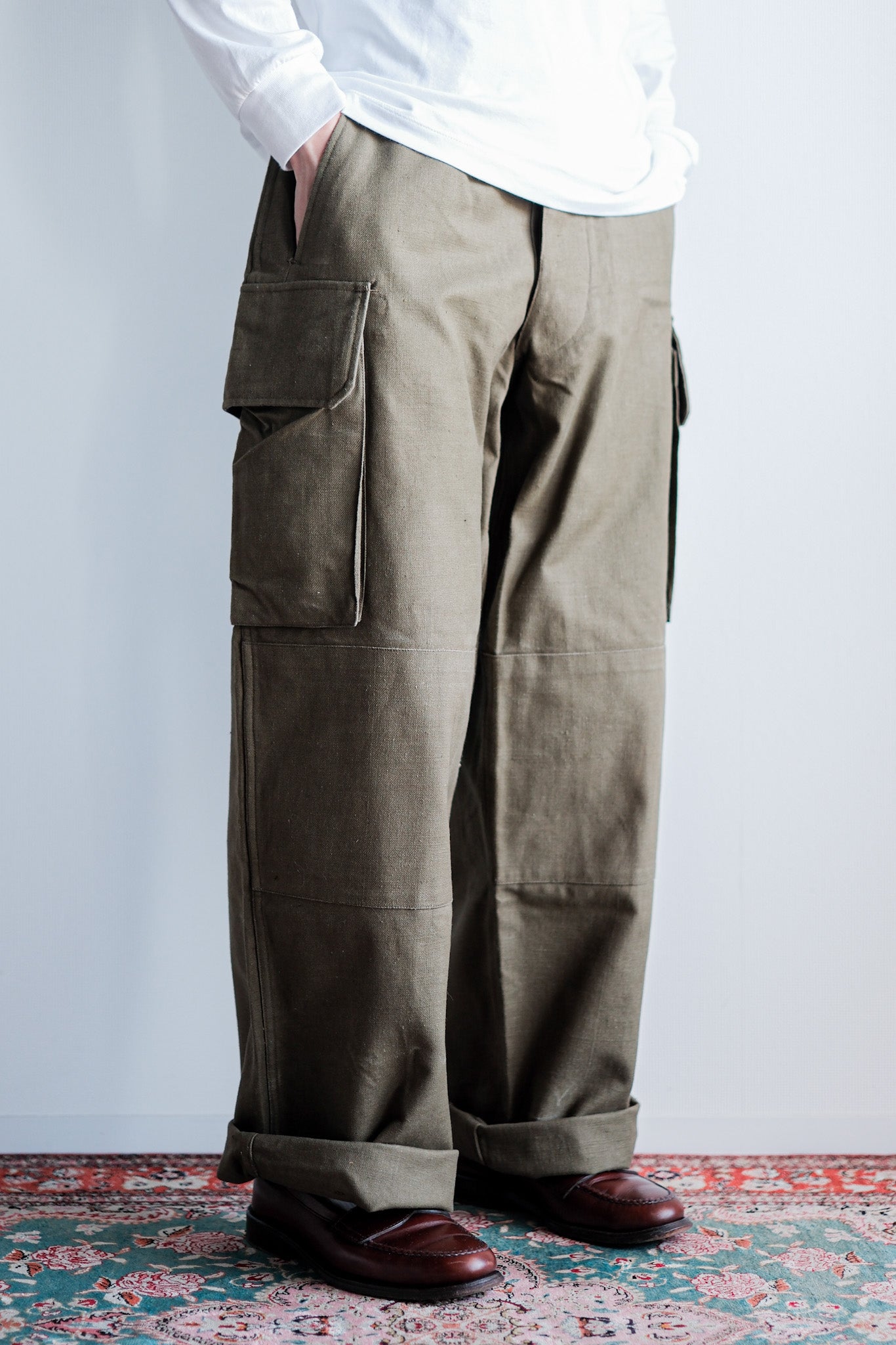 【~40's】French Army M47 Field Trousers Size.84M "1st Type" "Dead Stock"