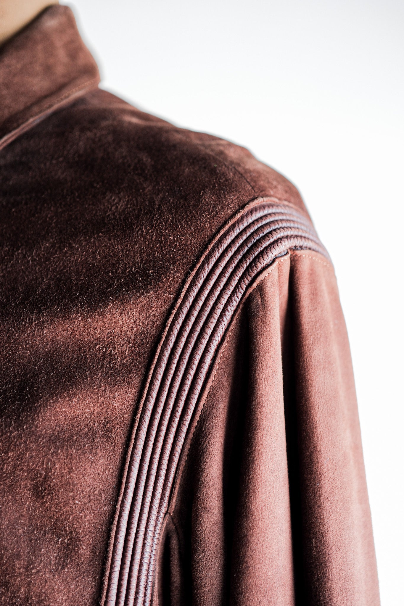 【~80’s】Old LOEWE Brown Suede Leather Jacket